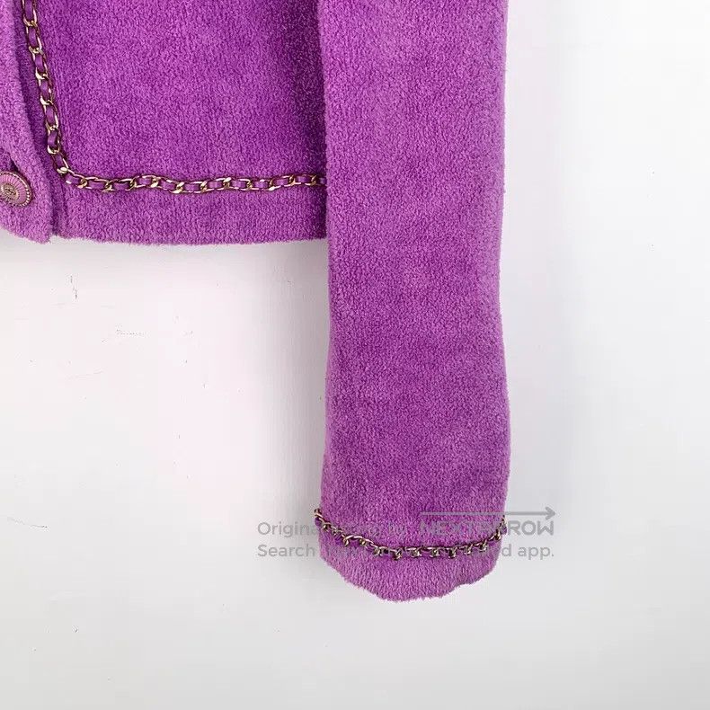 Chanel Chanel Purple cotton round-neck single-breasted long-sleev Size XS / US 0-2 / IT 36-38 - 4 Thumbnail