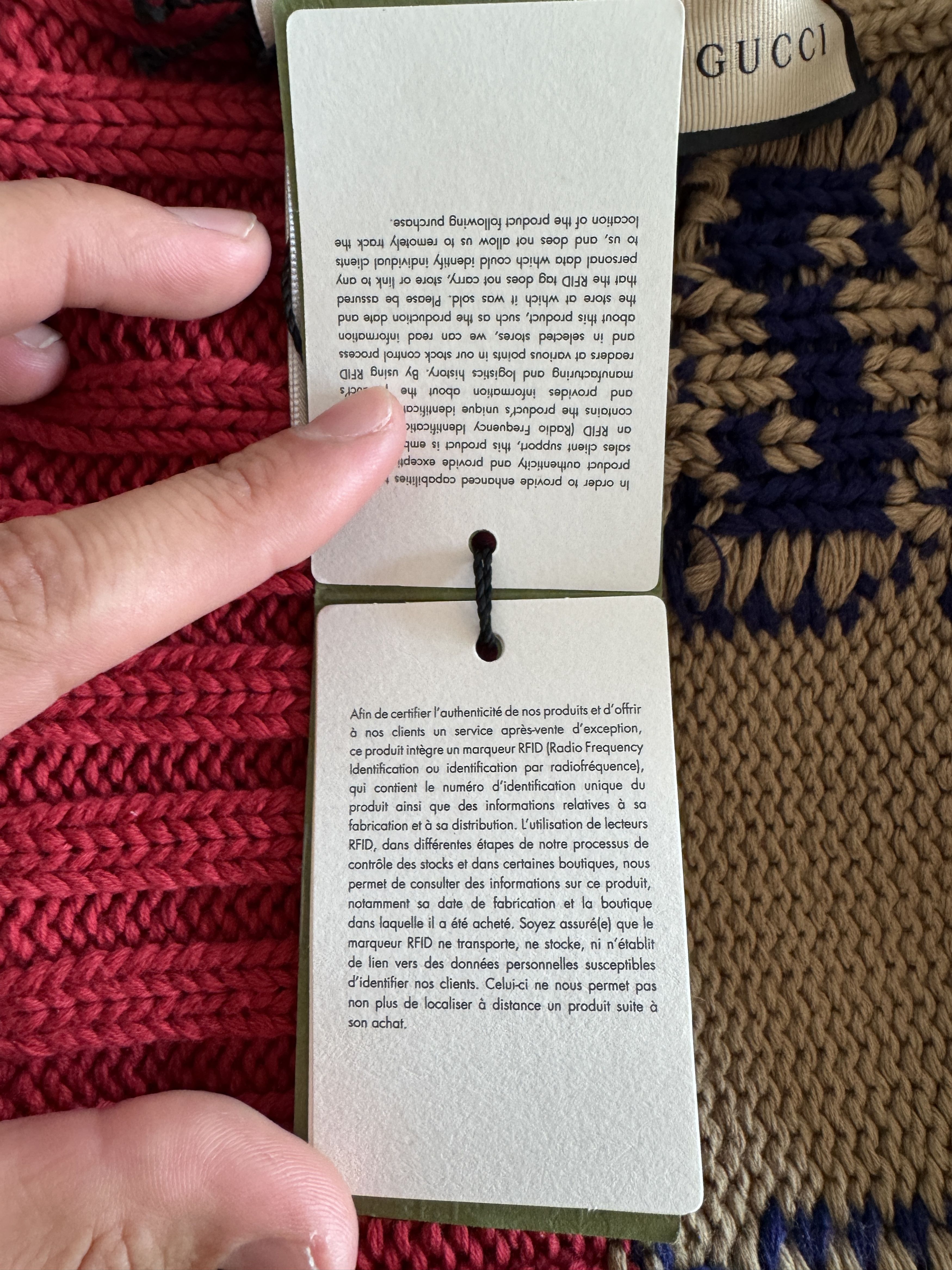 Gucci Beige/Red GG Beanie Size ONE SIZE - 12 Thumbnail