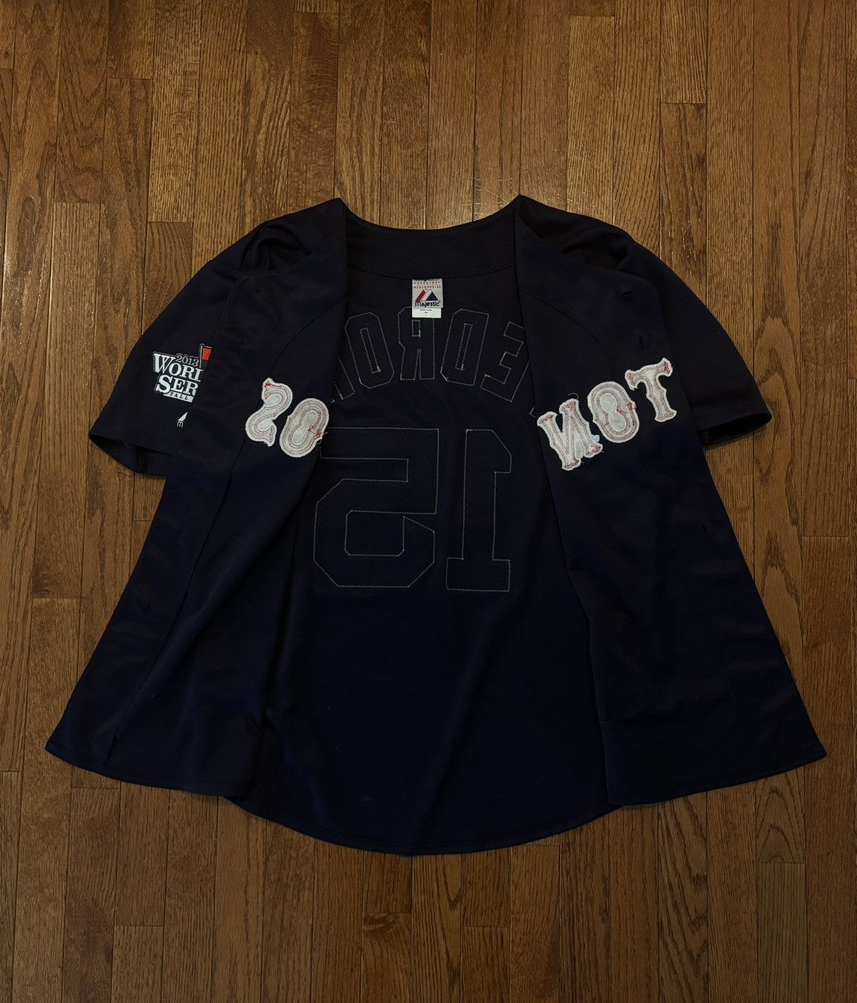 Majestic 2013 Dustin Pedroia Championship Jersey Size US L / EU 52-54 / 3 - 7 Thumbnail
