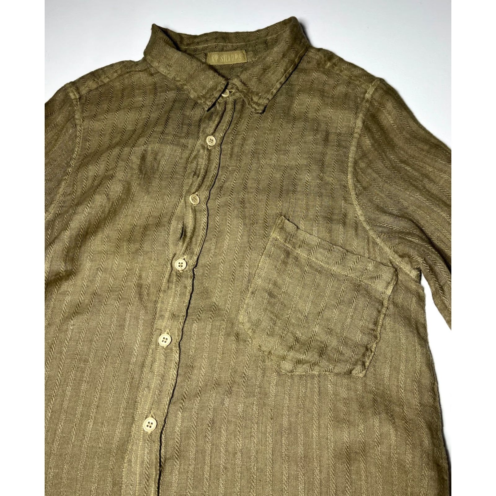 Vintage CP Shades Women's Button-Up Linen Shirt Green Sz S Size S / US 4 / IT 40 - 7 Thumbnail