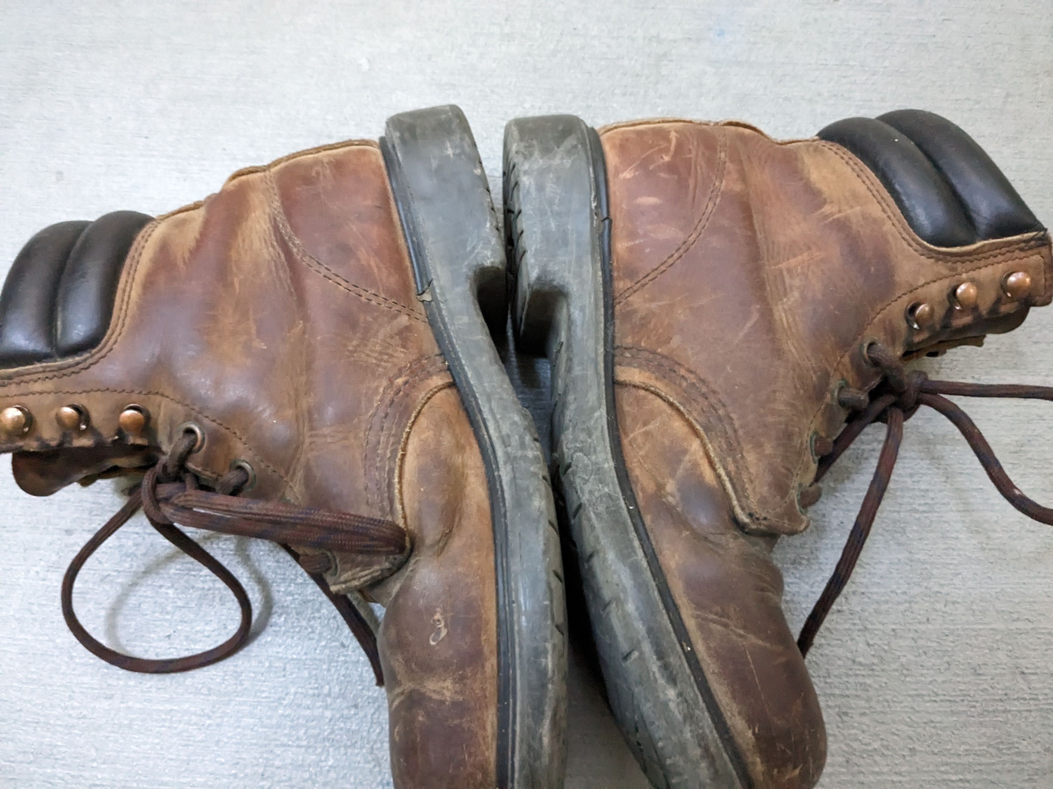 Red Wing × Vintage Vintage Red Wings Work Boots 6 D Combat Brown Leather Size US 6 / EU 39 - 6 Thumbnail
