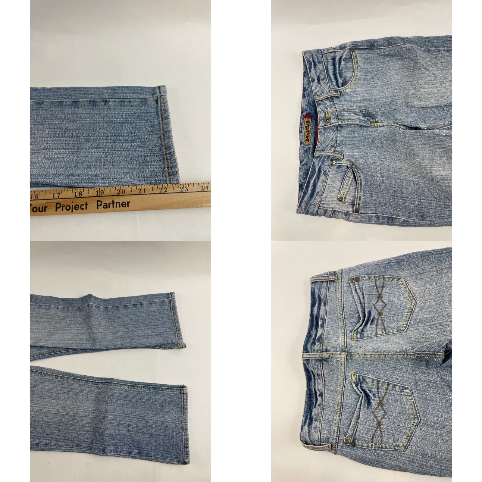 Denime Mudd Jeans Women's Junior's Size 3 Capri Pants Blue Denim Low Rise Straight Leg Capri Jeans Woman Size 26" / US 2 / IT 38 - 8 Thumbnail