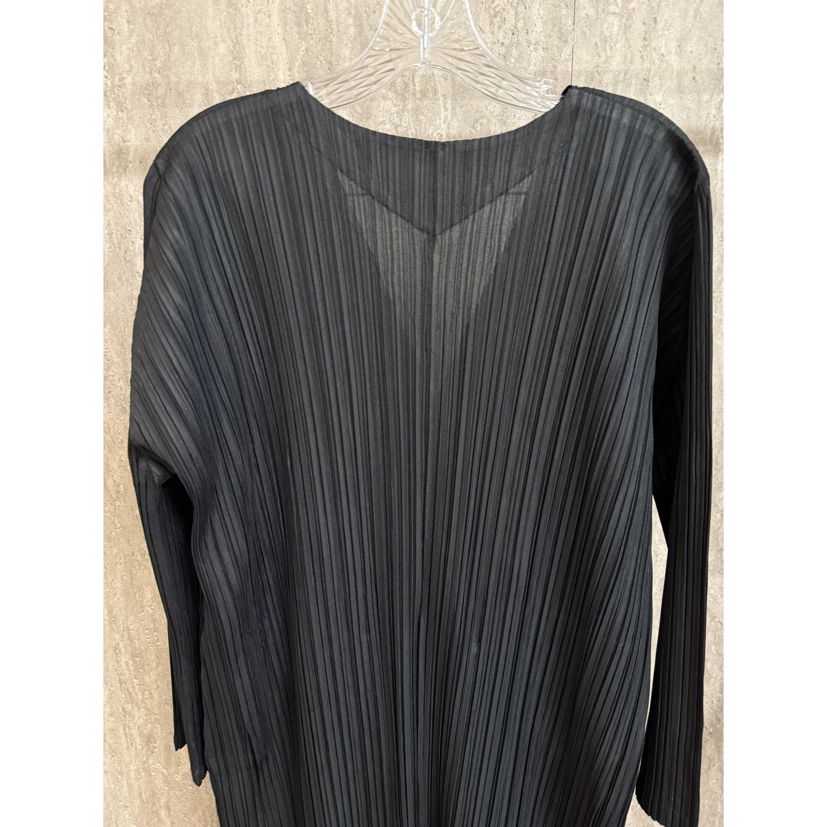 Issey Miyake Pleats Please Issey Miyake Black Long-Sleeve Button-Front Pl Size M / US 6-8 / IT 42-44 - 6 Thumbnail