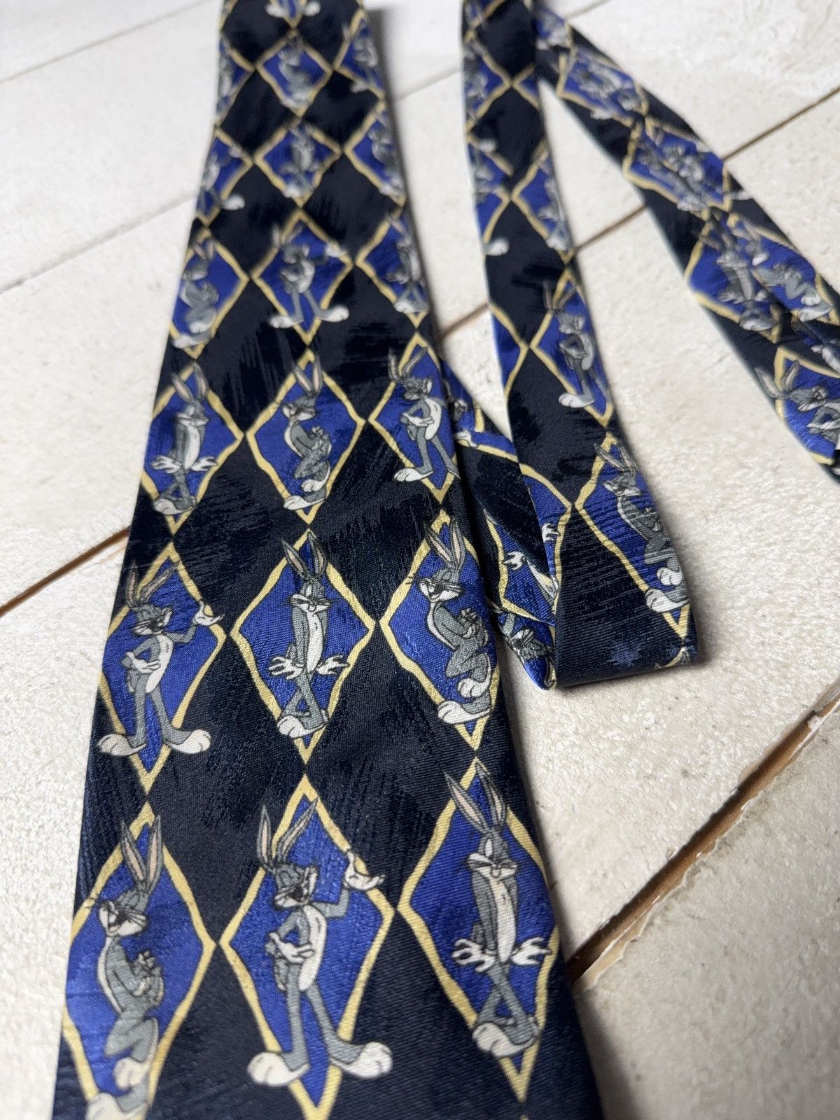 Warner Bros Retro Vintage 1996 USA Looney Tunes Bugs Bunny Novelty Tie Size ONE SIZE - 3 Thumbnail