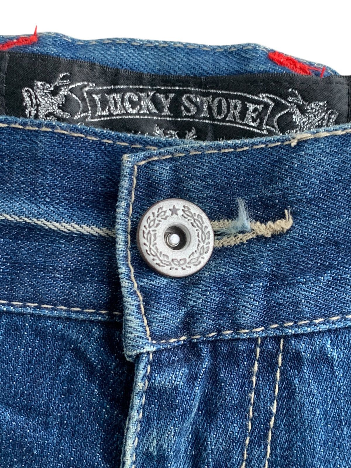 If Six Was Nine Vintage Lucky Store Patches Avant Garde Jeans 🇯🇵 Size US 34 / EU 50 - 9 Thumbnail