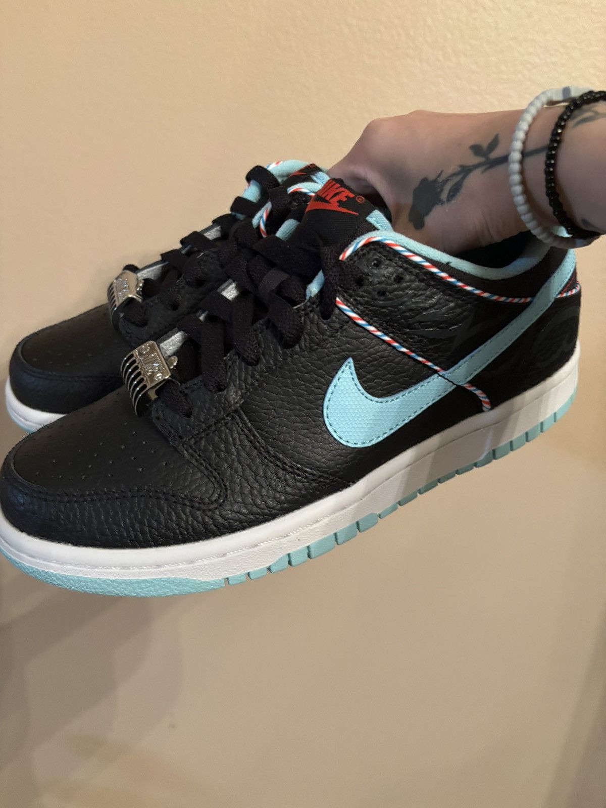 Nike Dunk Low SE GS ‘Barber Shop - Black’ Size US 5.5 / EU 38 - 5 Thumbnail