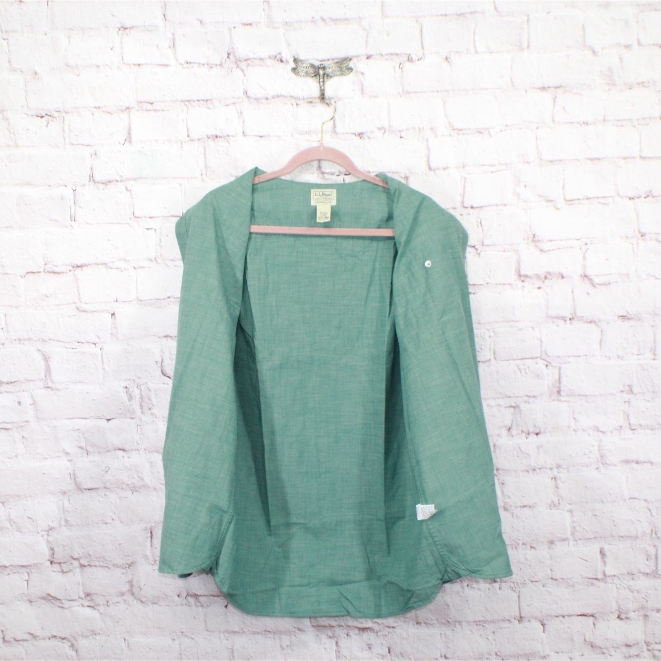 L.L. Bean LL Bean Green Button-Up Shirt M Tall Traditional Fit Size US M / EU 48-50 / 2 - 7 Thumbnail