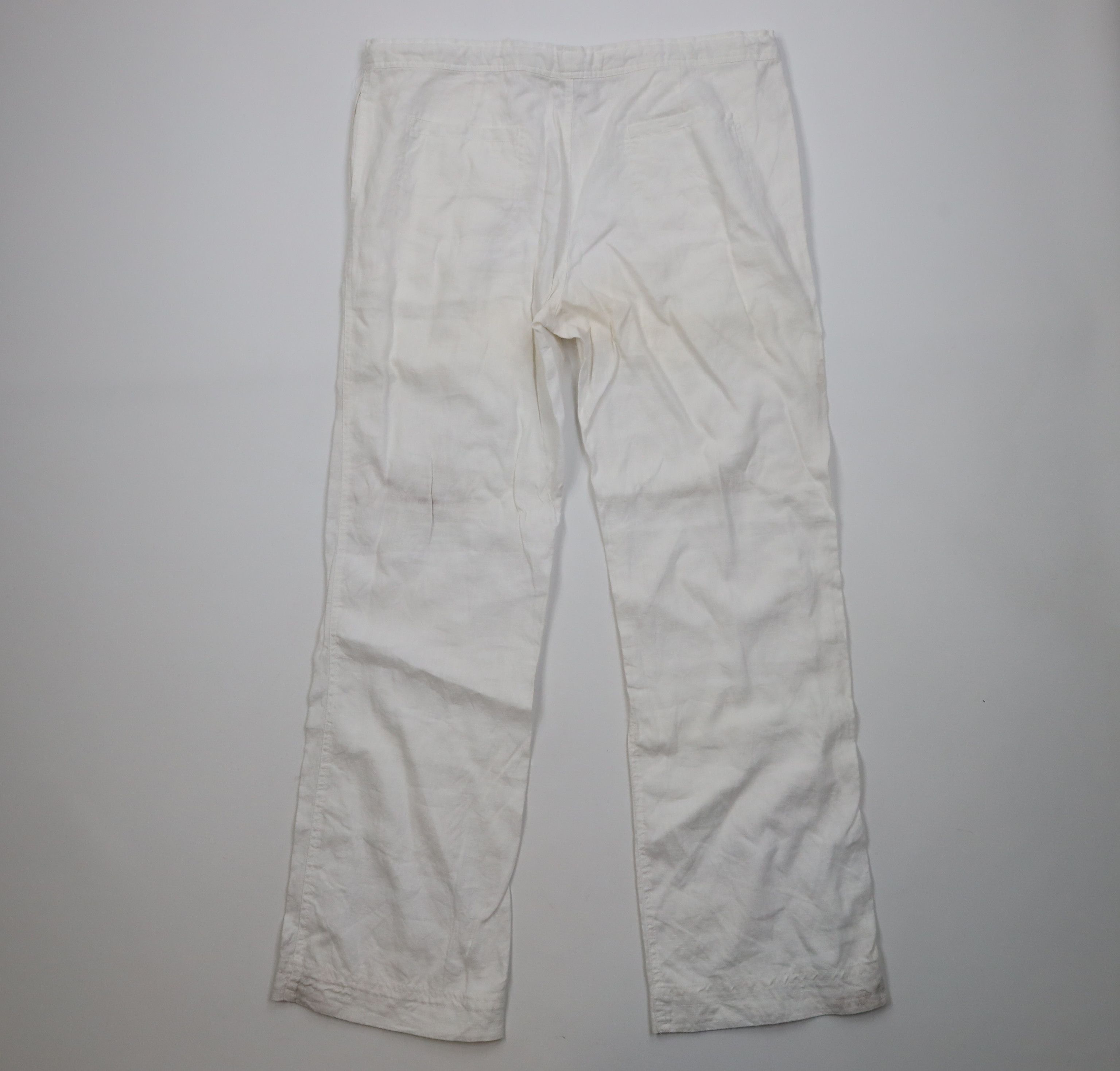 Vintage Vintage 90s Streetwear Sheer Linen Wide Leg Harem Pants Size US 34 / EU 50 - 10 Thumbnail