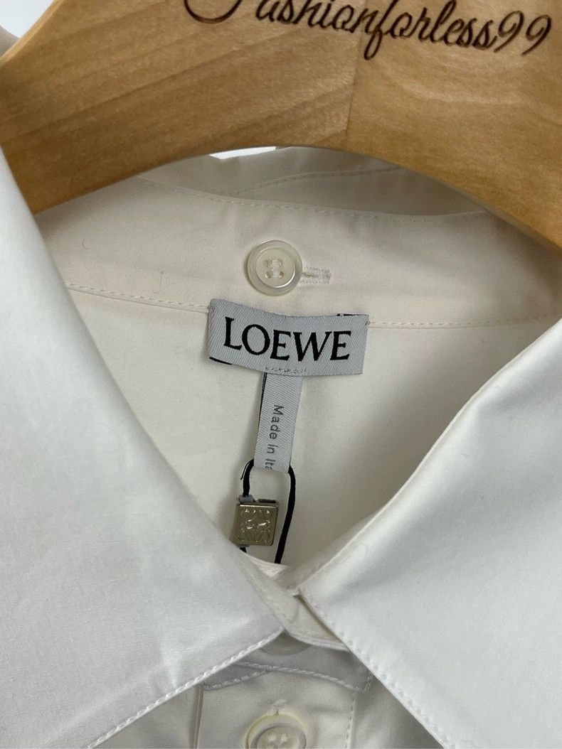 Loewe LOEWE White collar long sleeve shirt dress Size XS / US 0-2 / IT 36-38 - 3 Thumbnail