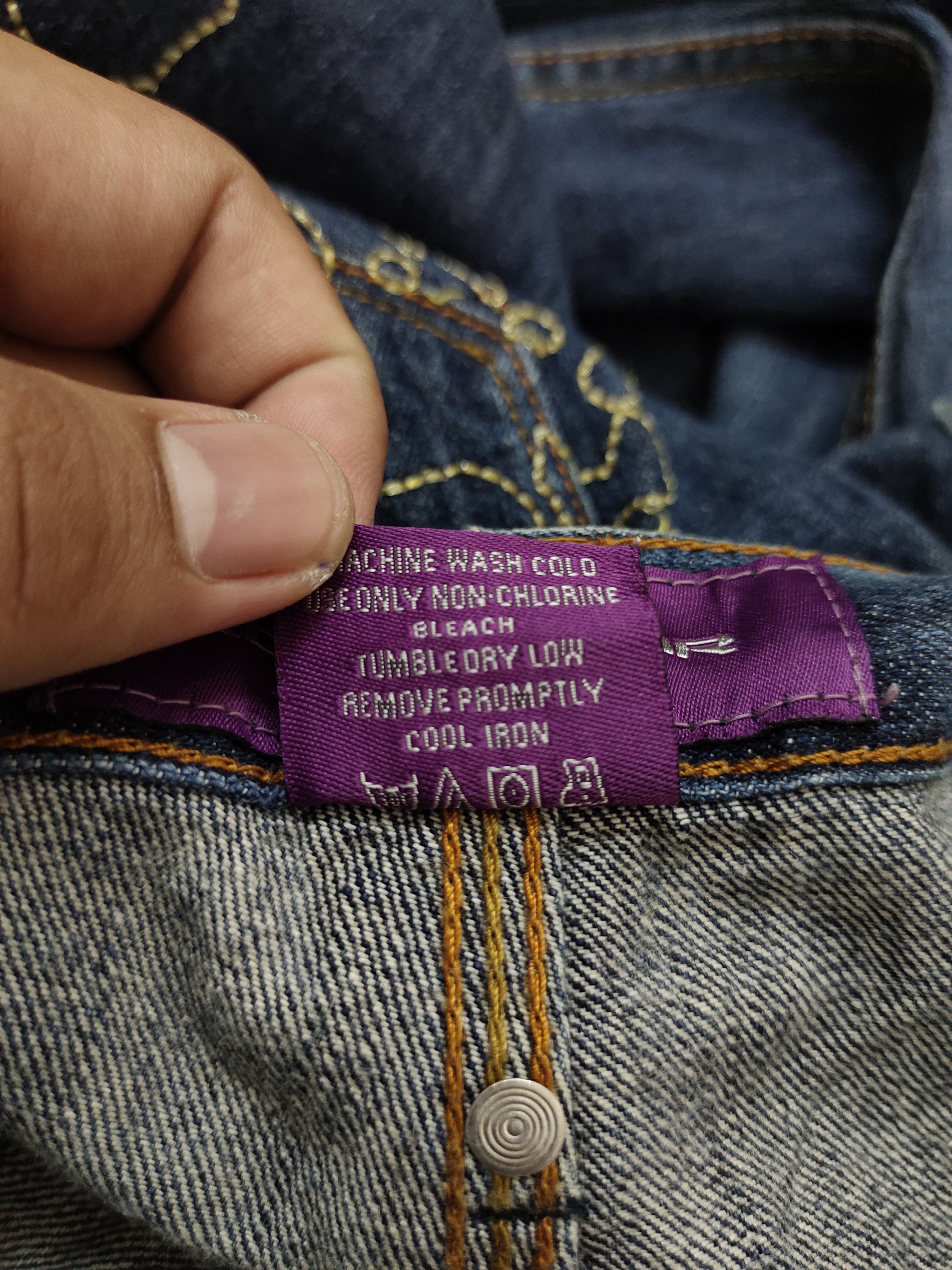 Rocawear Baggy Jean Rocawear Gold Embroidered Wide Leg Denim Y2k Jnco Size US 32 / EU 48 - 17 Thumbnail