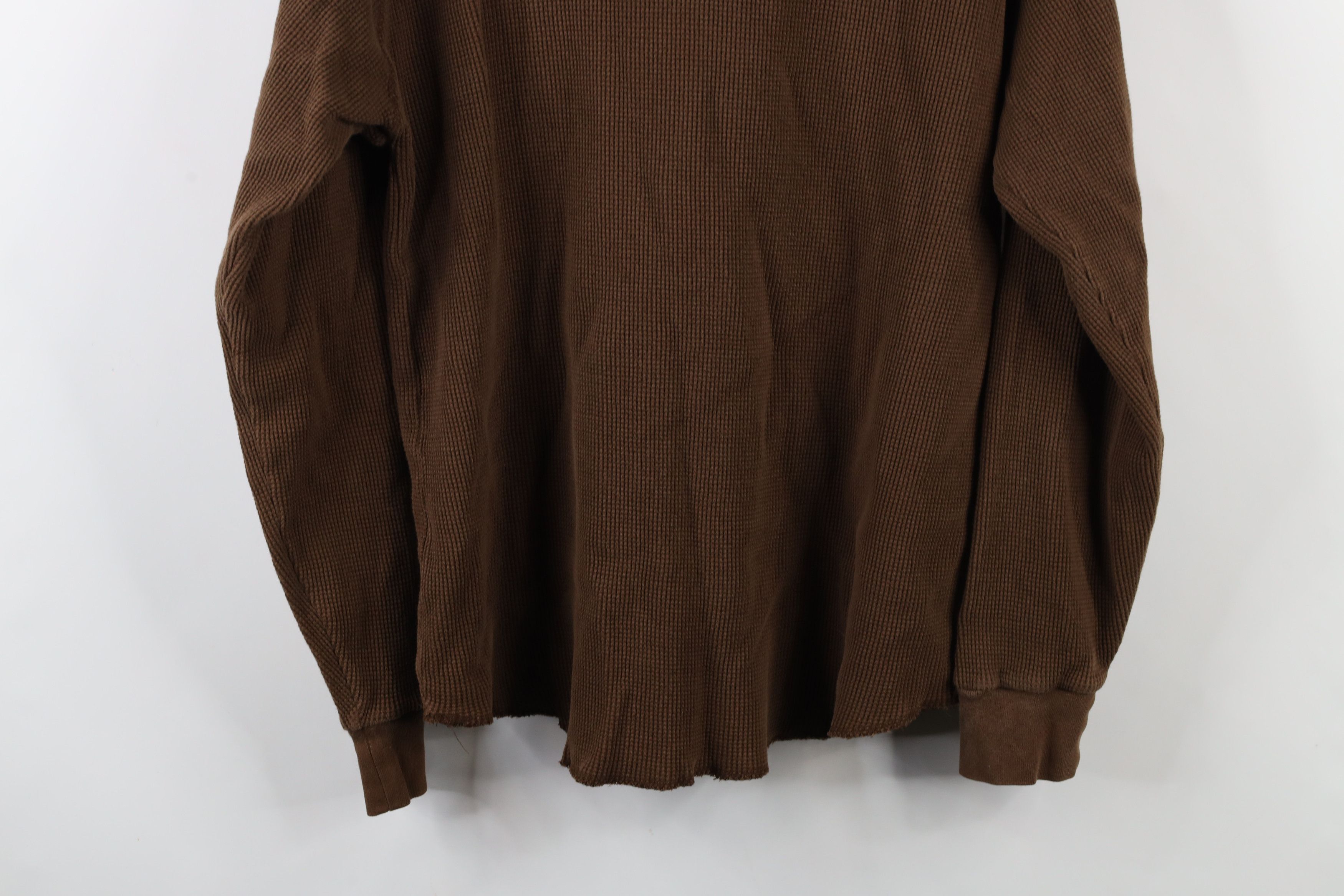 American Eagle Outfitters × Vintage Vintage American Eagle Outfitters Waffle Knit Henley T-Shirt Size US L / EU 52-54 / 3 - 12 Thumbnail