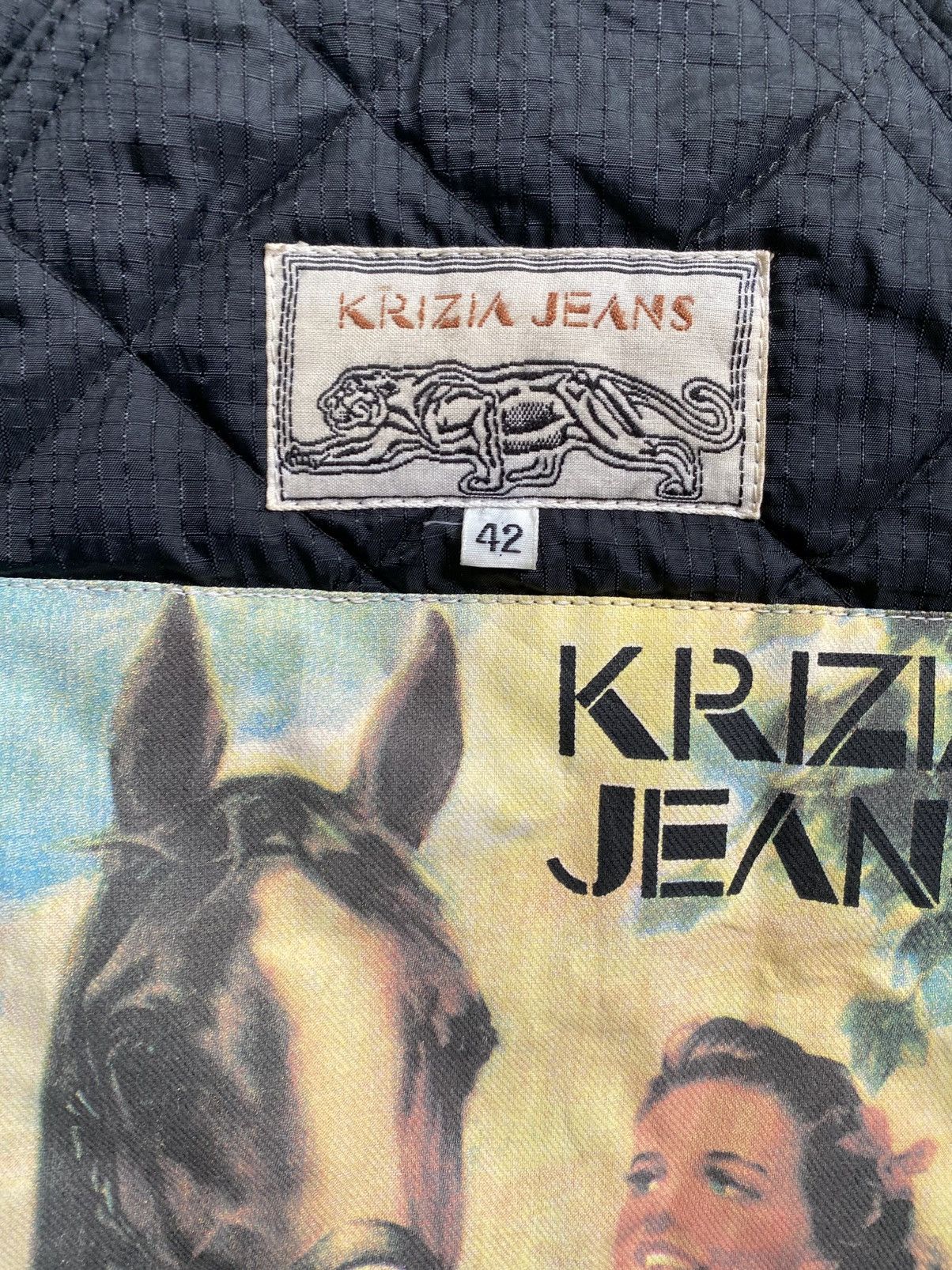 Hysteric Glamour × Japanese Brand × Krizia Uomo Vintage Krizia Jeans Tiger Inner Jacket nice design Size US L / EU 52-54 / 3 - 10 Thumbnail