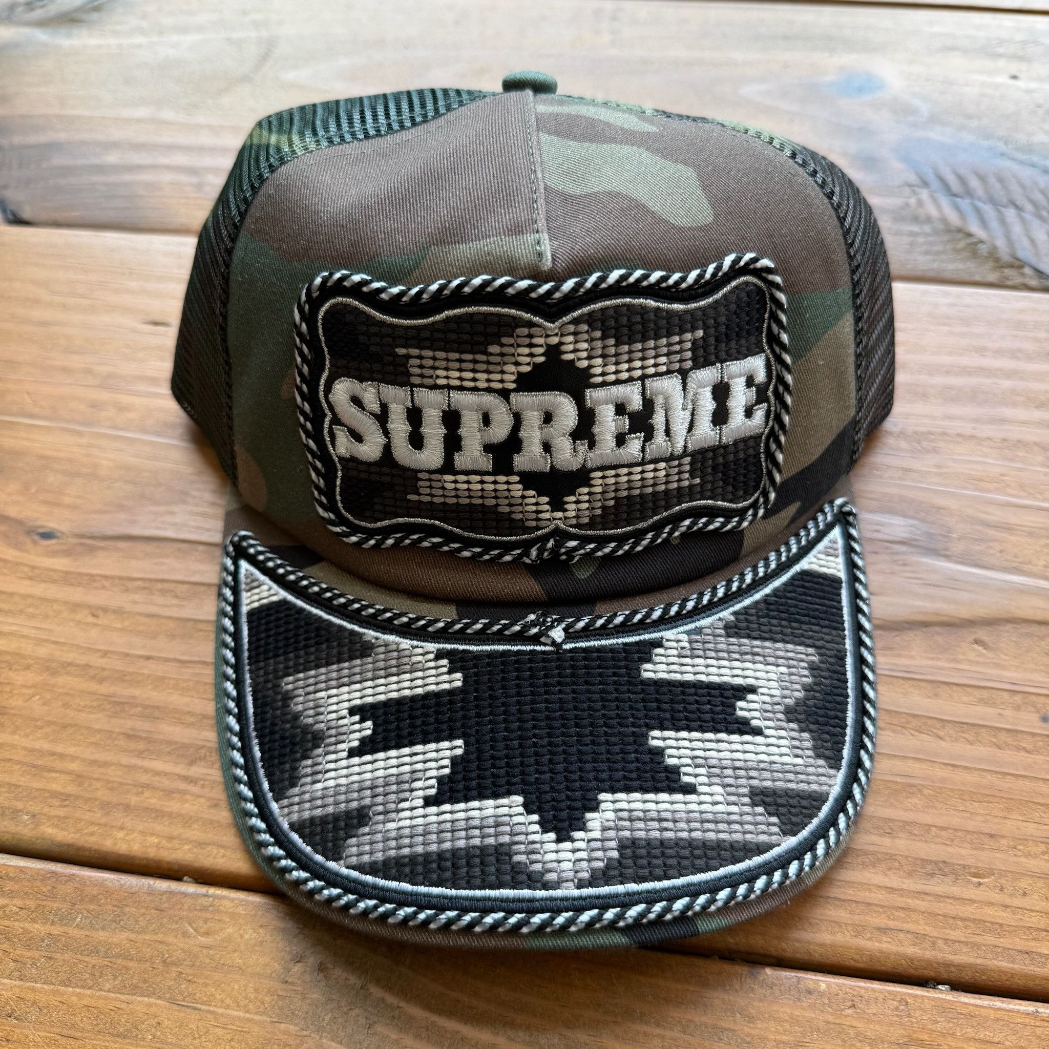 Supreme Supreme Western Embroidered 5 Panel Navy New | Grailed