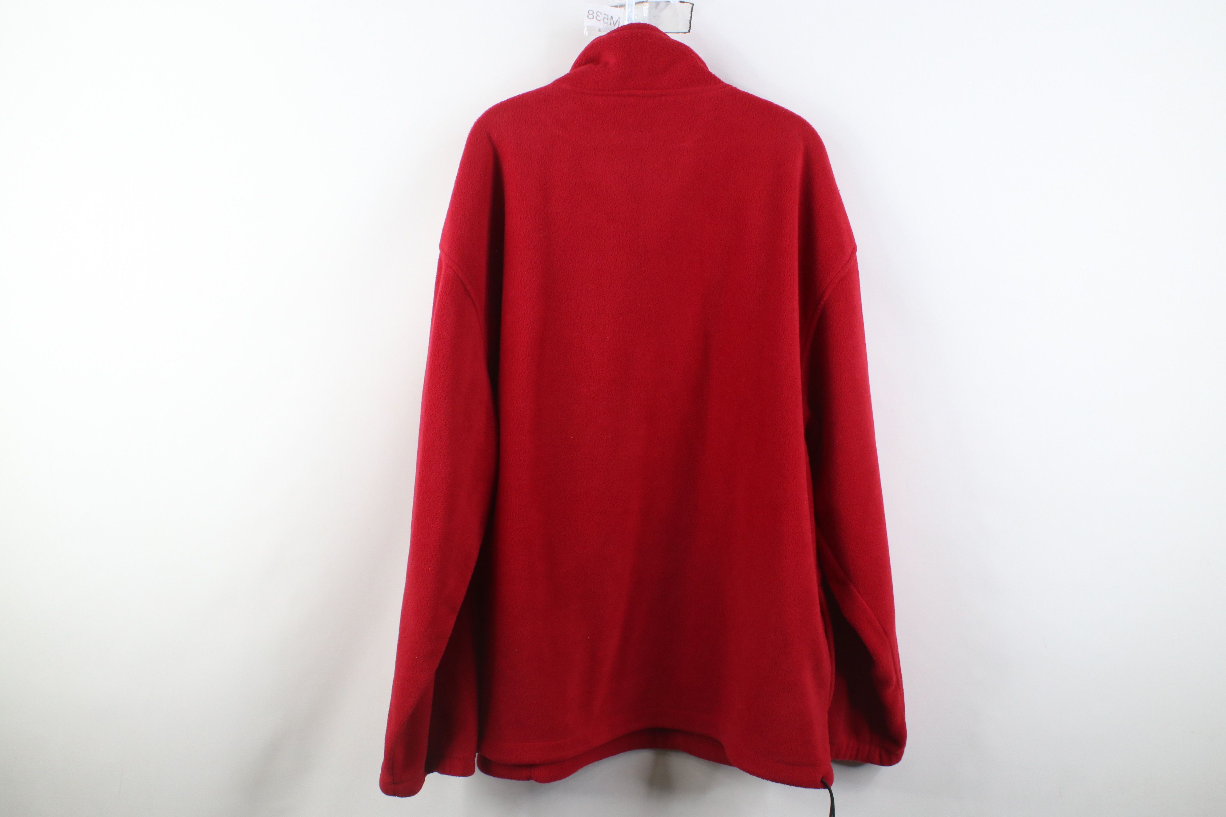 Vintage Vintage 90s Ohio State University 1/4 Zip Fleece Sweater Red Size US XL / EU 56 / 4 - 11 Thumbnail