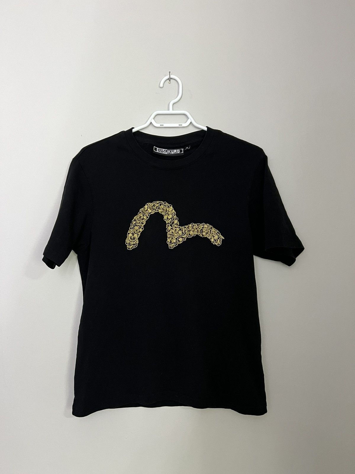 Evisu × Japanese Brand × Vintage Evisu Black Gold Embroidered Logo Shirt Size US M / EU 48-50 / 2 - 1 Thumbnail