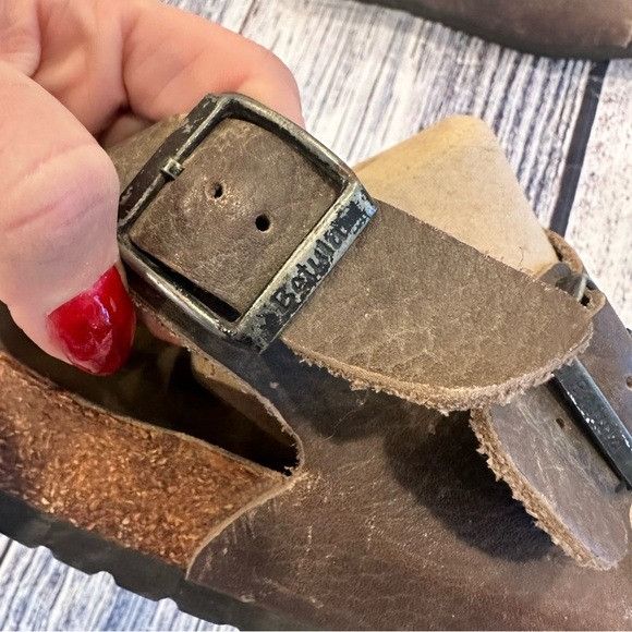 Birkenstock Birkenstock Betula Milano Brown Leather Sandals Size US 10 / IT 40 - 3 Thumbnail