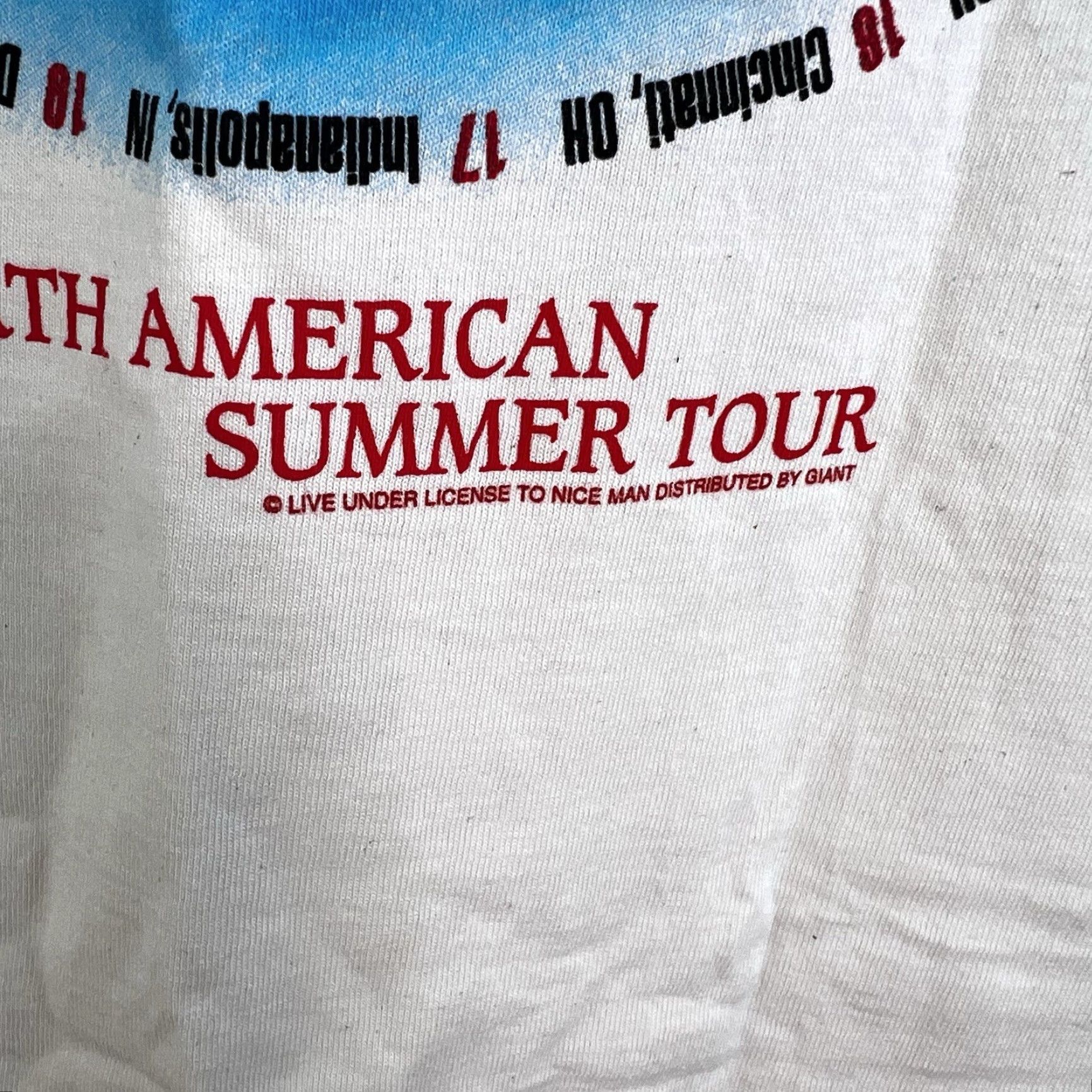 Vintage VTG 1997 Live Secret Samadhi Tour Giant T-Shirt Mens XL Ivory Cream 90s Band Graphic Print Gallant Logo - Men Mens Size US XL / EU 56 / 4 - 7 Thumbnail