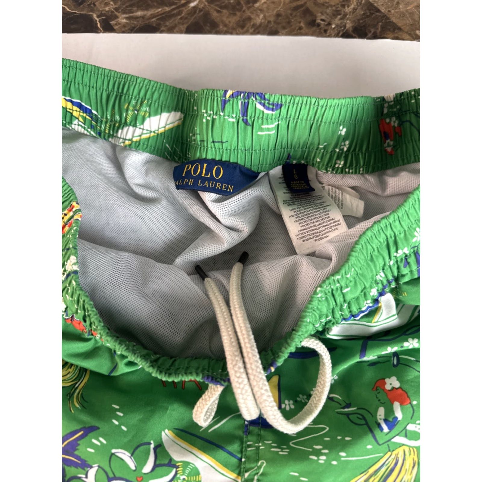 Ralph Lauren Ralph Lauren Polo Men Swim Trunks Hawaiian Print Hula Girl Airplane Sz L Multicolor Hawaiian Men Size L Bottom Trunks Size US L / EU 52-54 / 3 - 3 Thumbnail