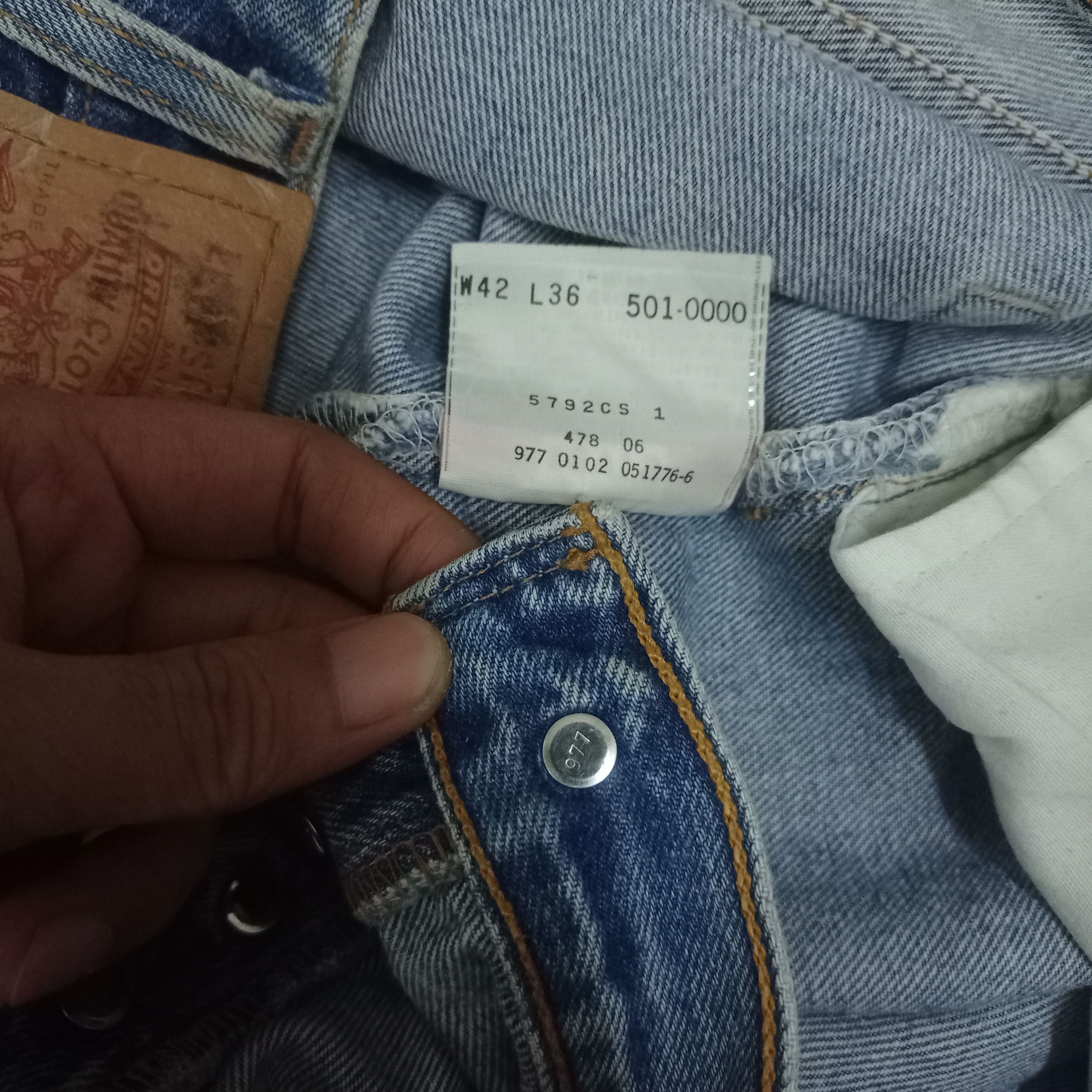 Levi's Vintage 90s Levis 501 Blue Wash Baggy Jeans Size US 40 / EU 56 - 7 Thumbnail