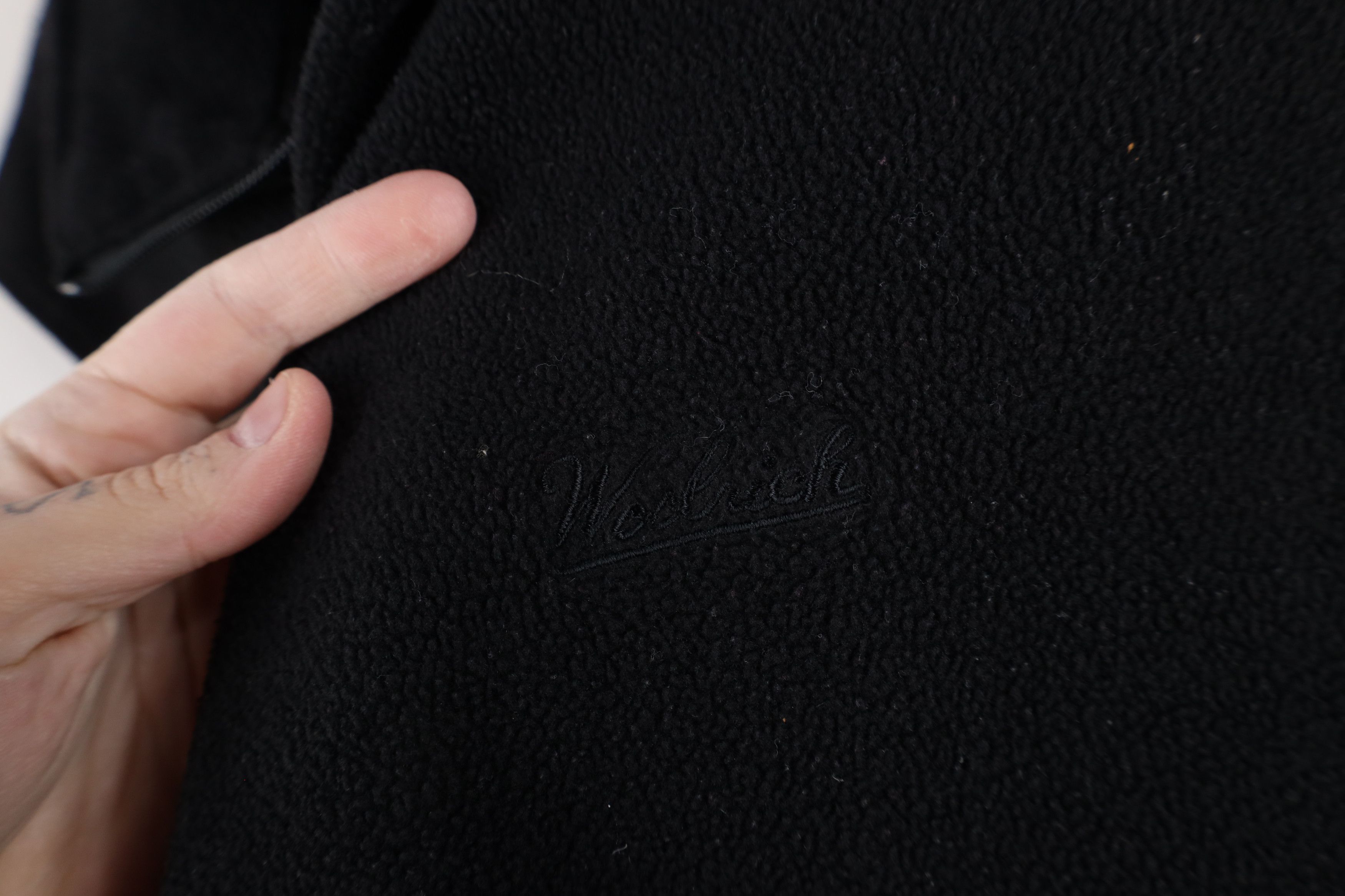Vintage × Woolrich Woolen Mills Vintage Woolrich Script Full Zip Fleece Vest Jacket Black Size US XL / EU 56 / 4 - 4 Thumbnail