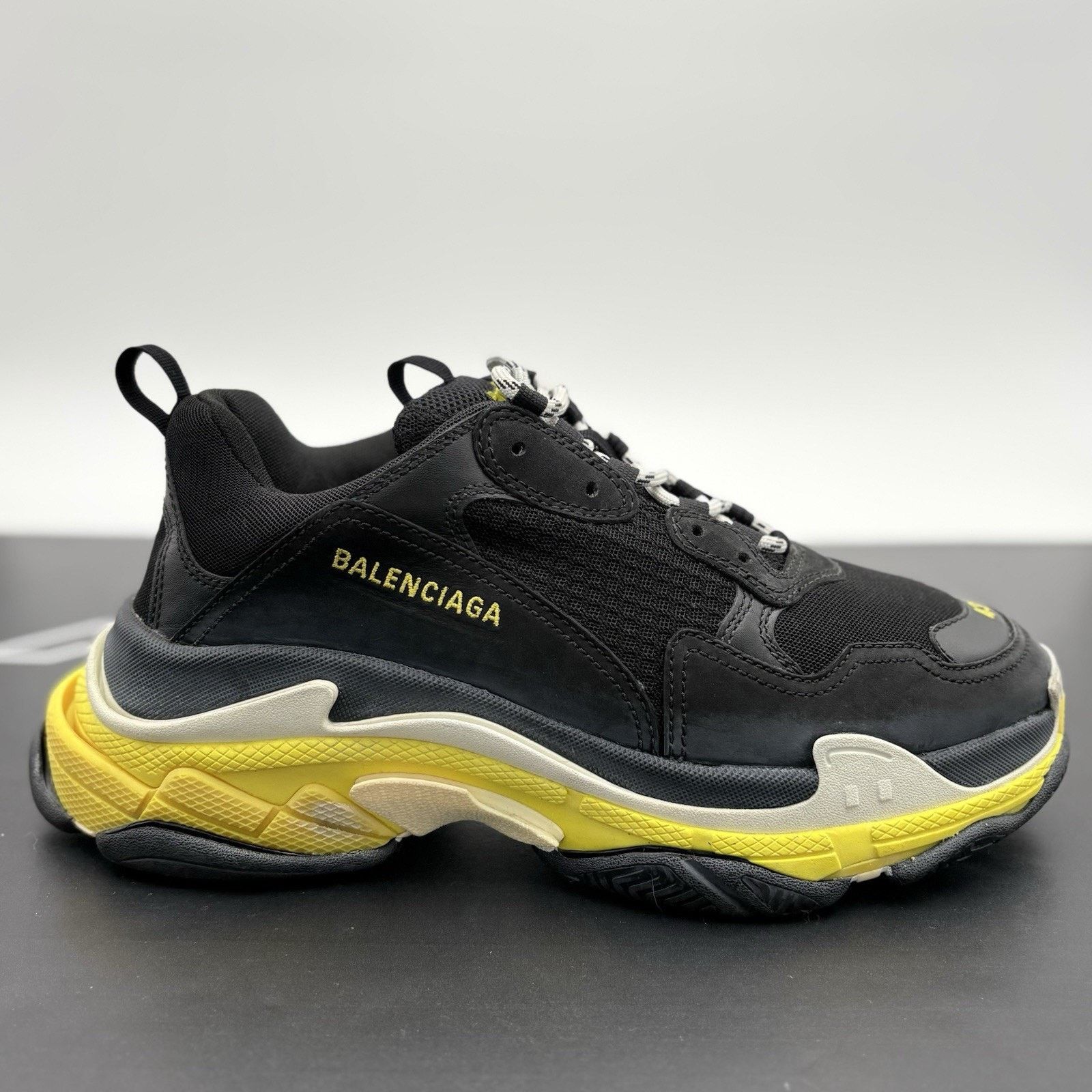 Balenciaga Balenciaga Triple S ' Black Yellow ' | SUPER CLEAN! Size US 10 / EU 43 - 2 Thumbnail