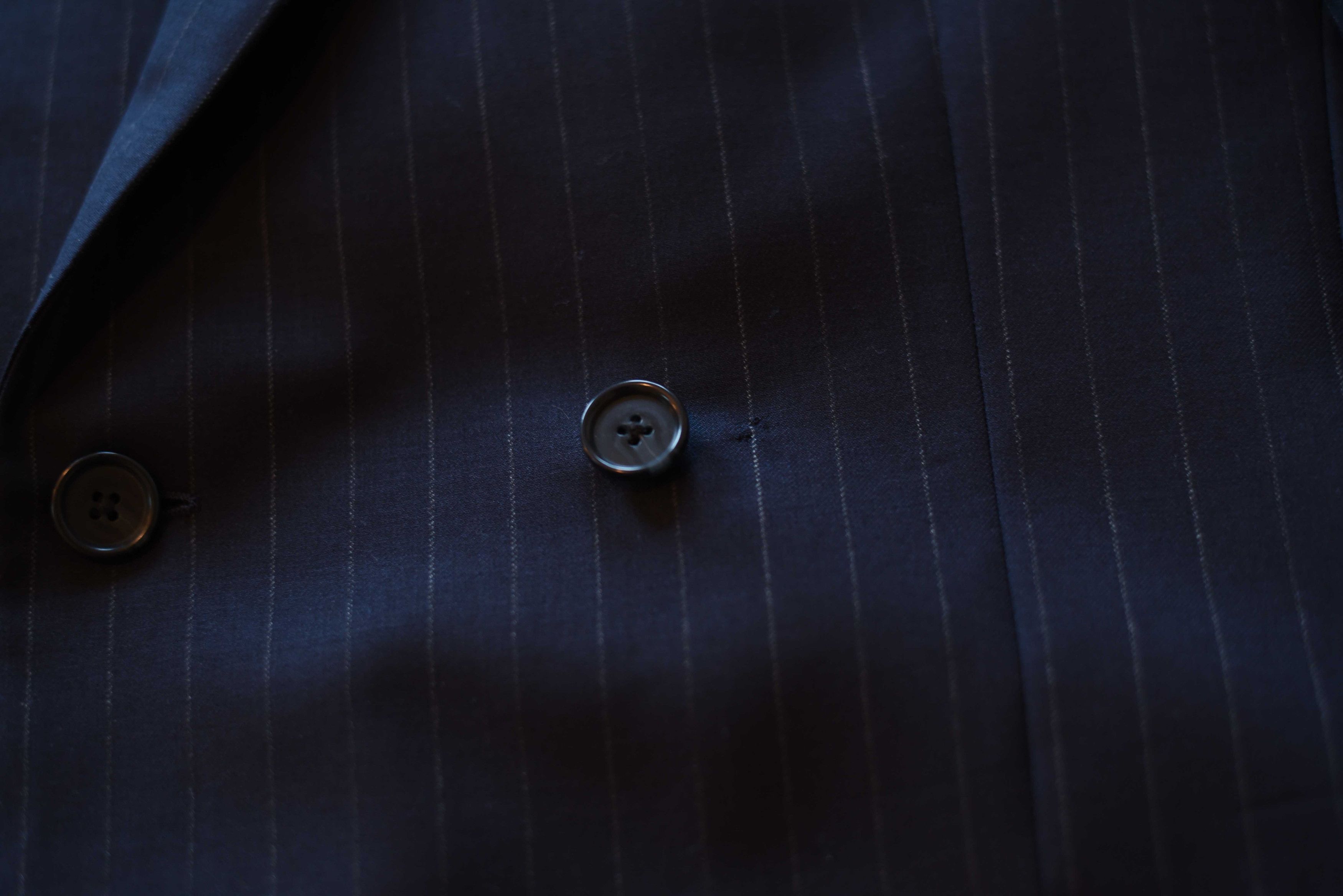 J. Press J Press Double Breasted Blazer Navy Chalk Stripe 38 Husbands Size 38R - 5 Thumbnail