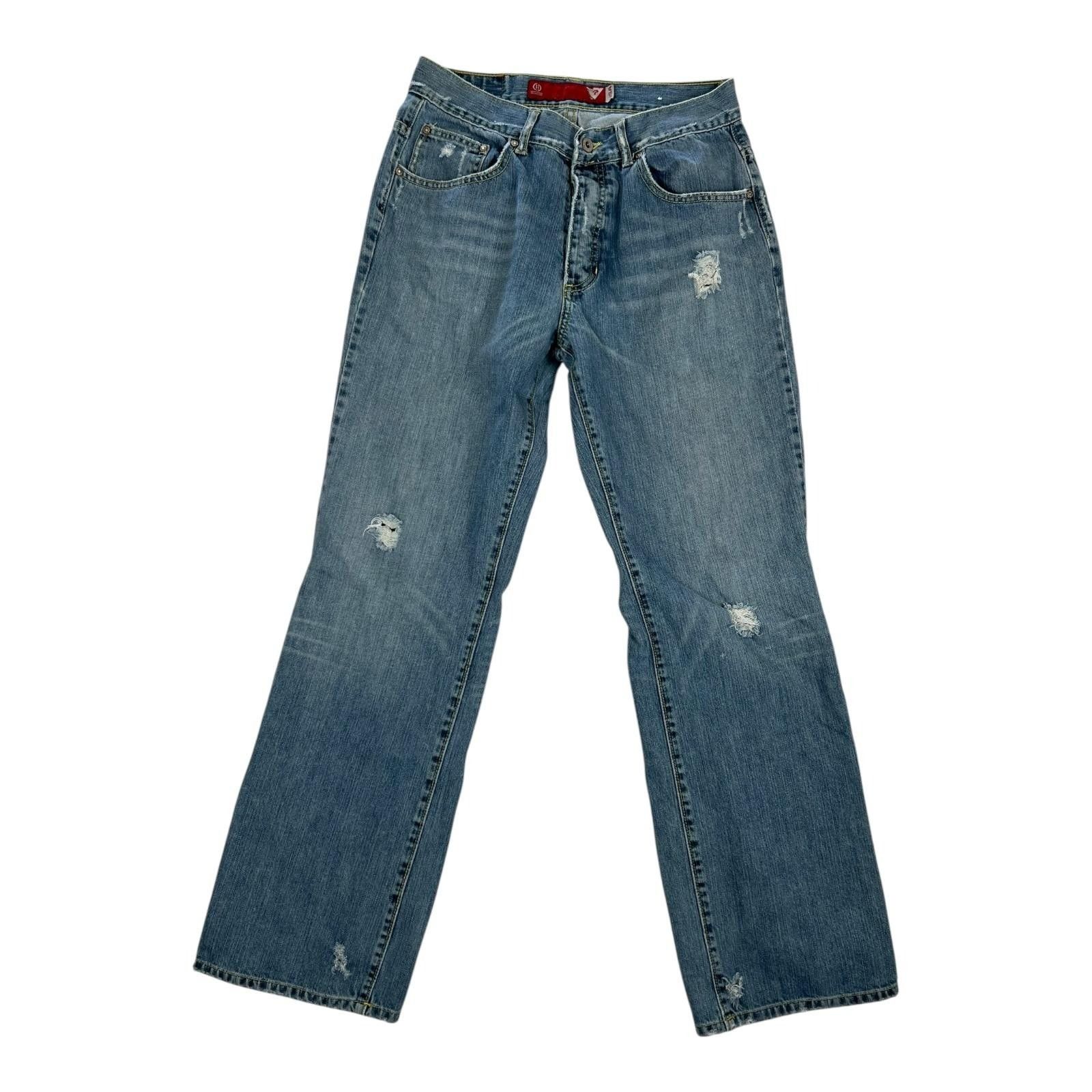Guess Guess Jeans Mens 30 Blue Distressed Straight Leg Denim Vinta Size US 30 / EU 46 - 1 Thumbnail