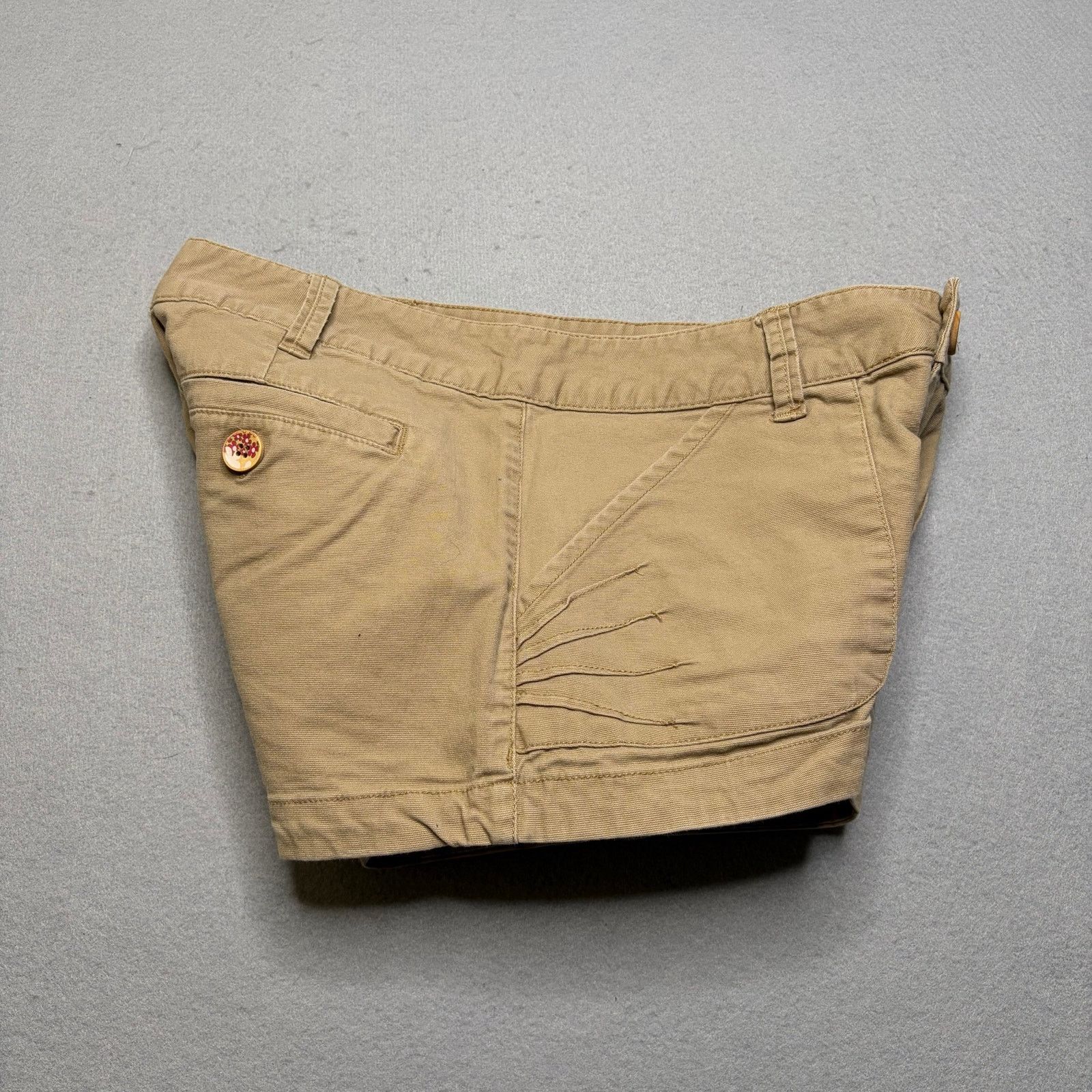 Ocean Pacific OP Women Khaki Shorts Size 9 Beige Low Rise Y2K Liw Rise 30 Size 30" / US 8 / IT 44 - 8 Thumbnail