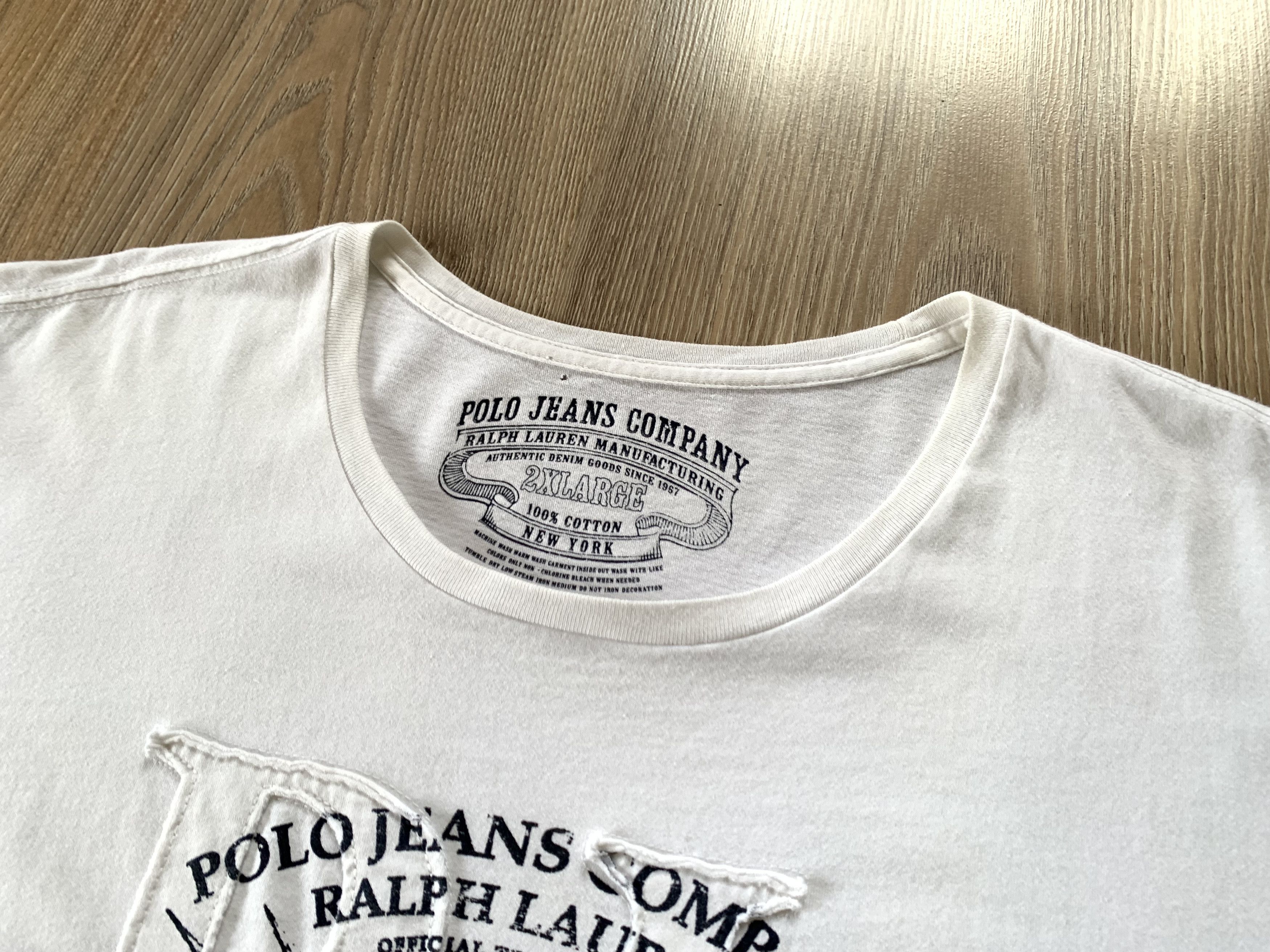Polo Ralph Lauren × Vintage Polo Ralph Lauren White Printed Logo T-Shirt Size US XXL / EU 58 / 5 - 4 Thumbnail