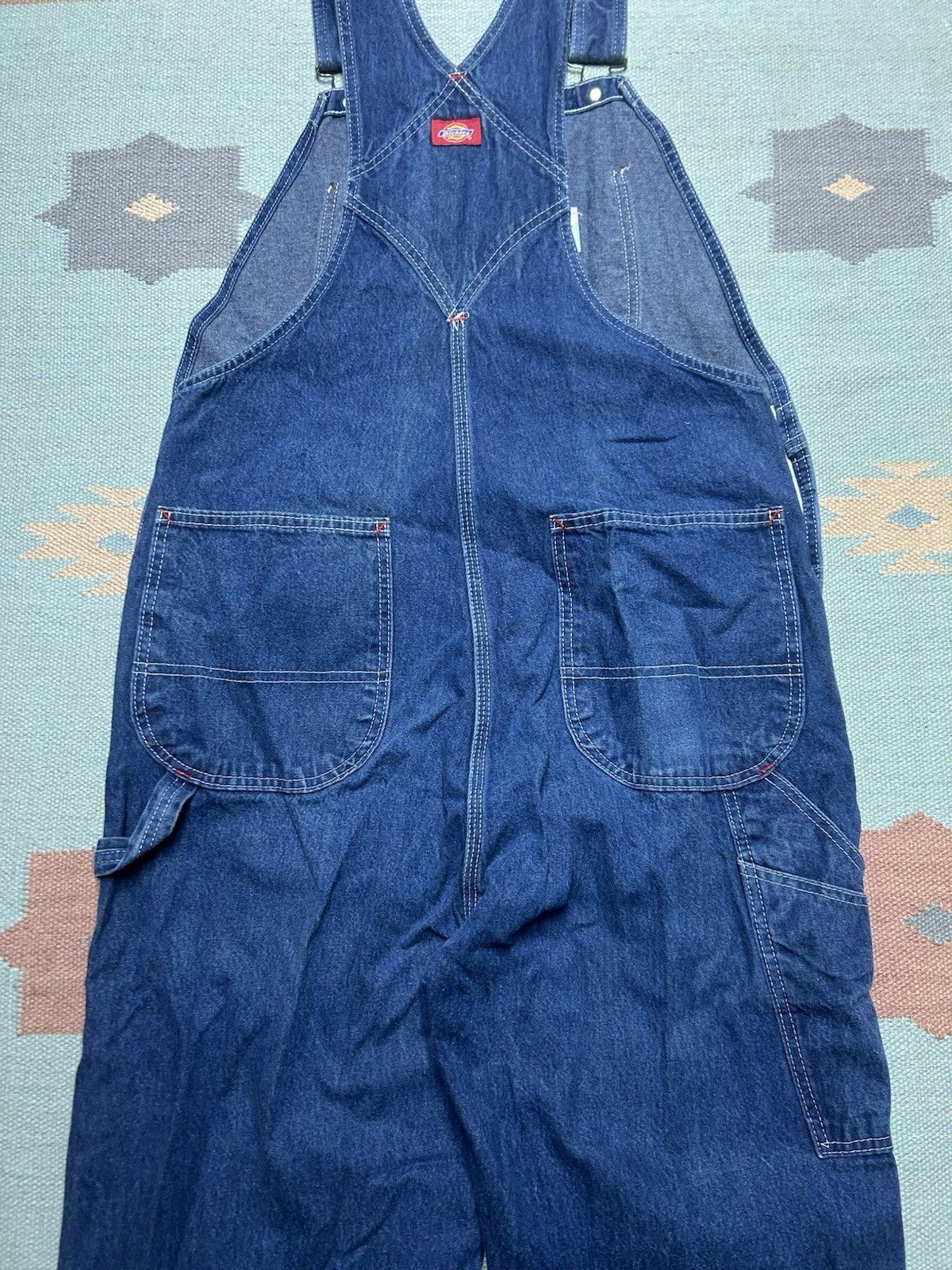 Vintage Vintage dickies denim bib overalls workwear farm dark 38x30 Size US 38 / EU 54 - 7 Thumbnail