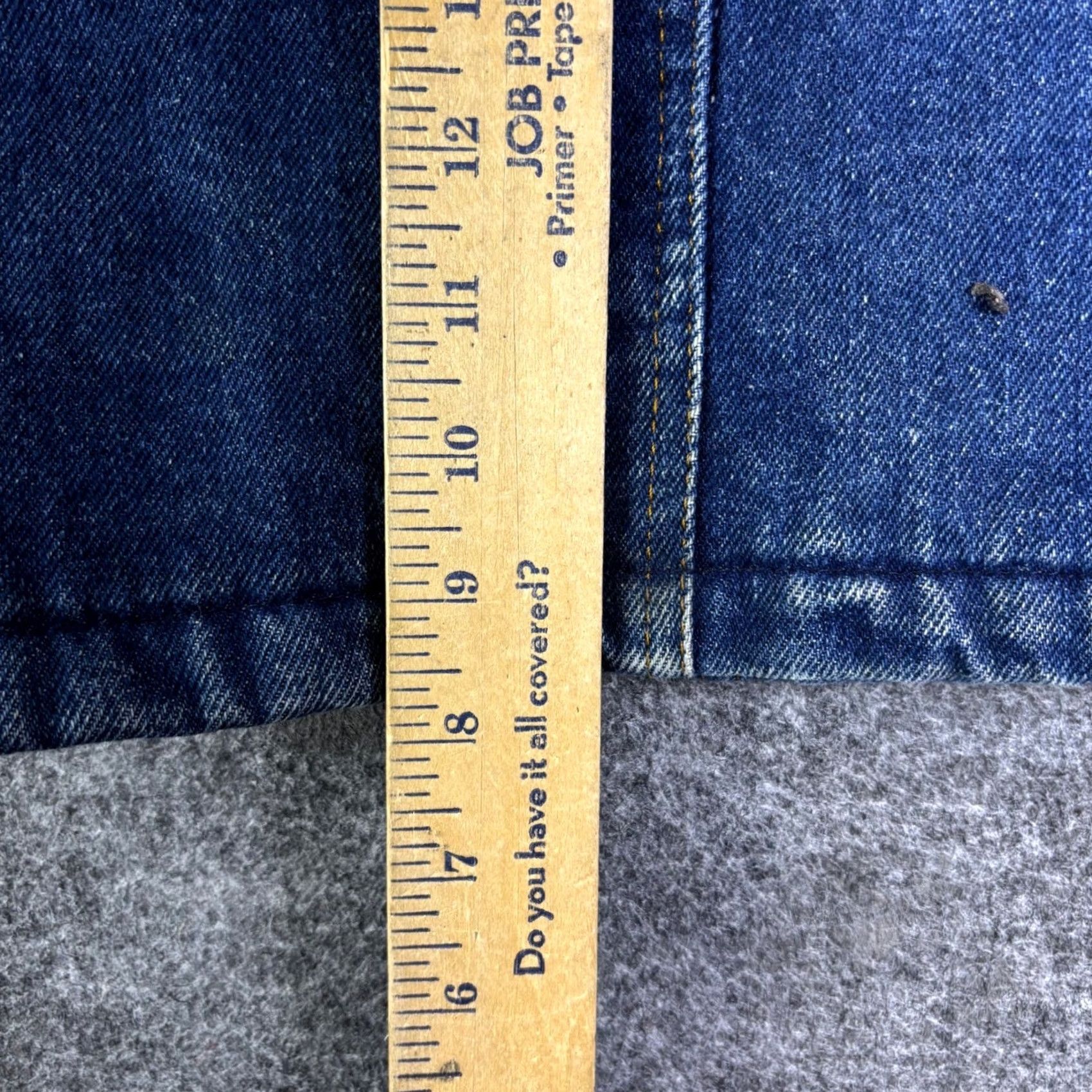 Denime VINTAGE Denim Trucker Jacket Blue Faux Fur Collar Mens Large Jacket/Coat Size US L / EU 52-54 / 3 - 5 Thumbnail