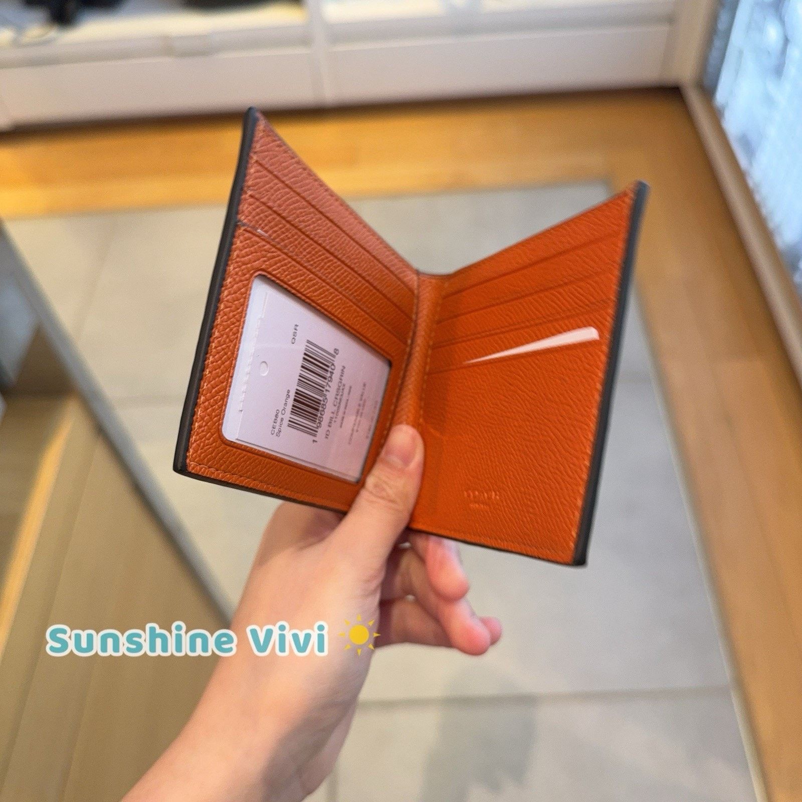 Coach NWT Coach Men Id Billfold Wallet CEB80 Spice Orange leather Size ONE SIZE - 5 Thumbnail