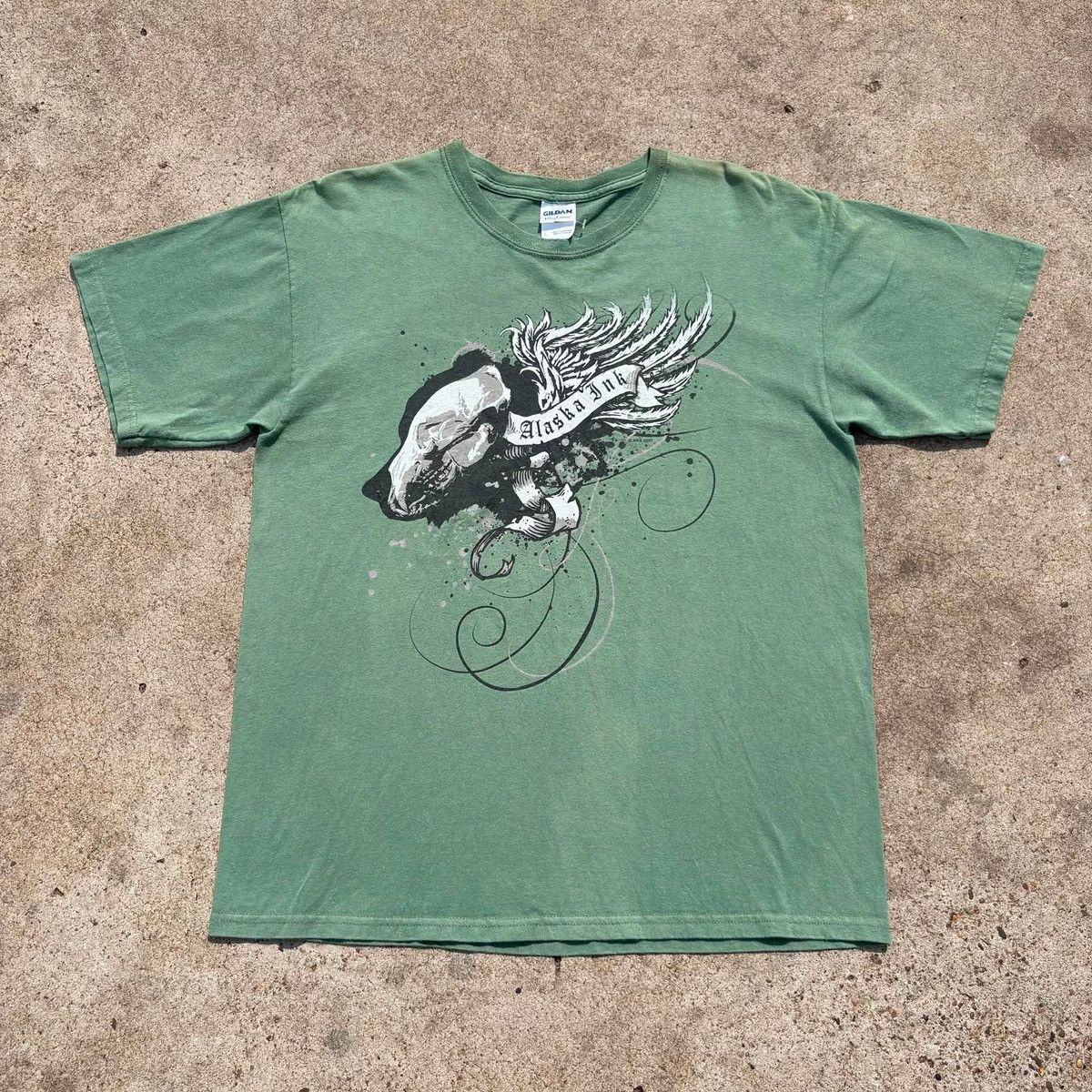 Affliction Alaska Ink Skull Graphic Tee Size US L / EU 52-54 / 3 - 1 Thumbnail