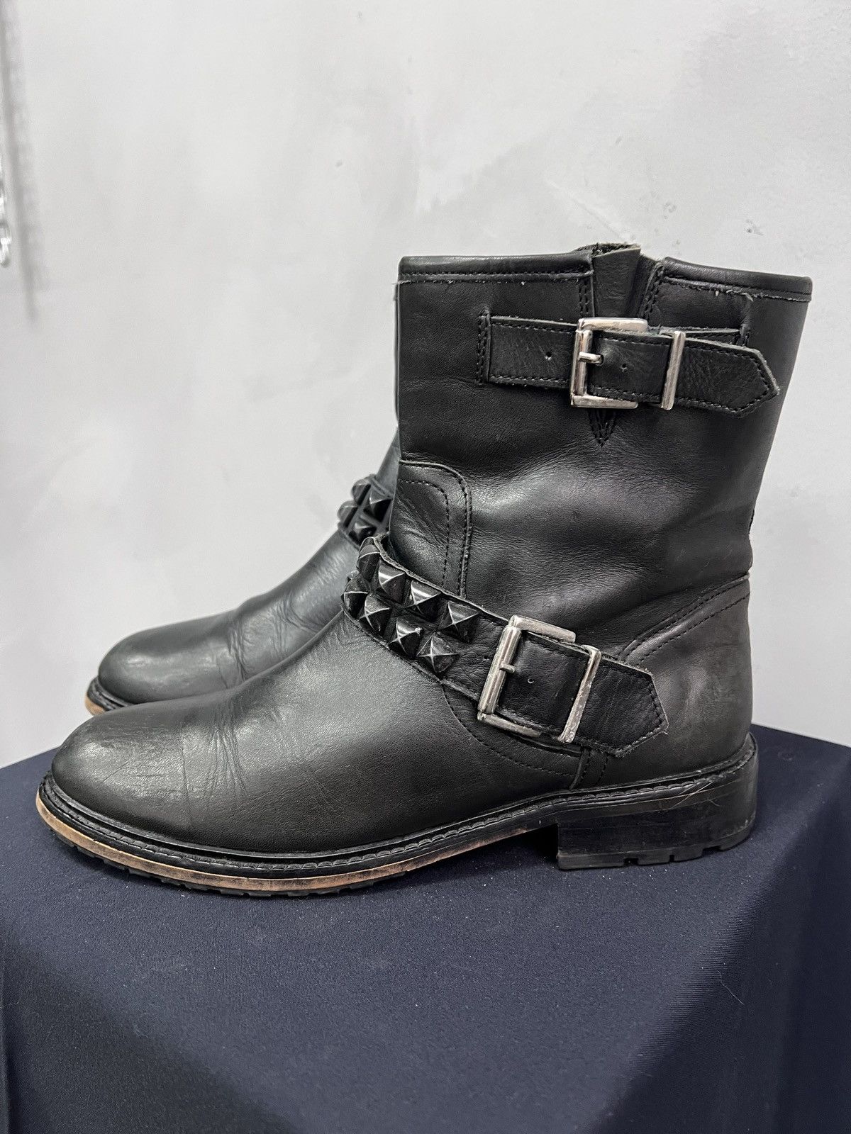 Hedi Slimane Hedi slimane style studded leather boots hype 90s Size US 7.5 / EU 40-41 - 5 Thumbnail
