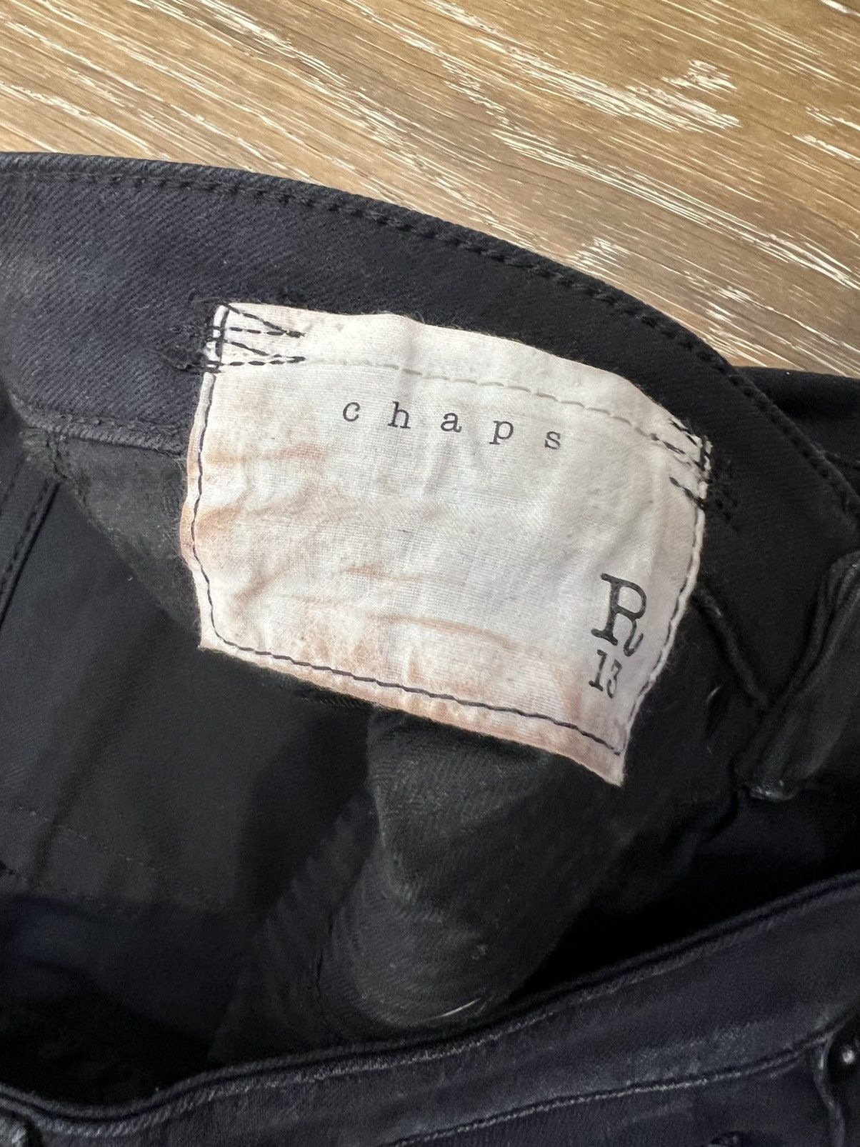 R13 Womens R13 Leather Chaps Jeans Black Size 26" / US 2 / IT 38 - 3 Thumbnail