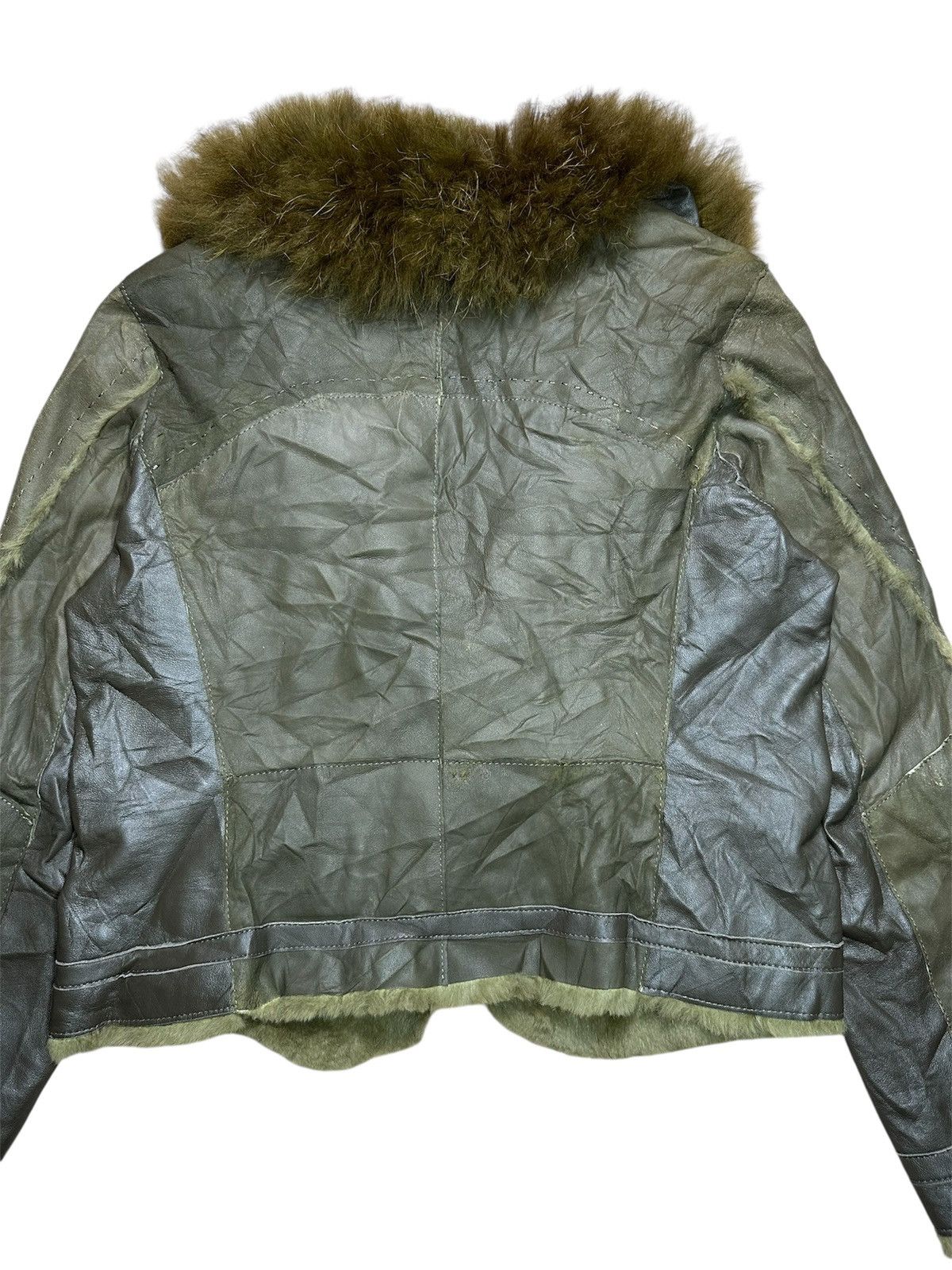 Vintage Renault Fur Collar Leather Jacket Size M / US 6-8 / IT 42-44 - 4 Thumbnail