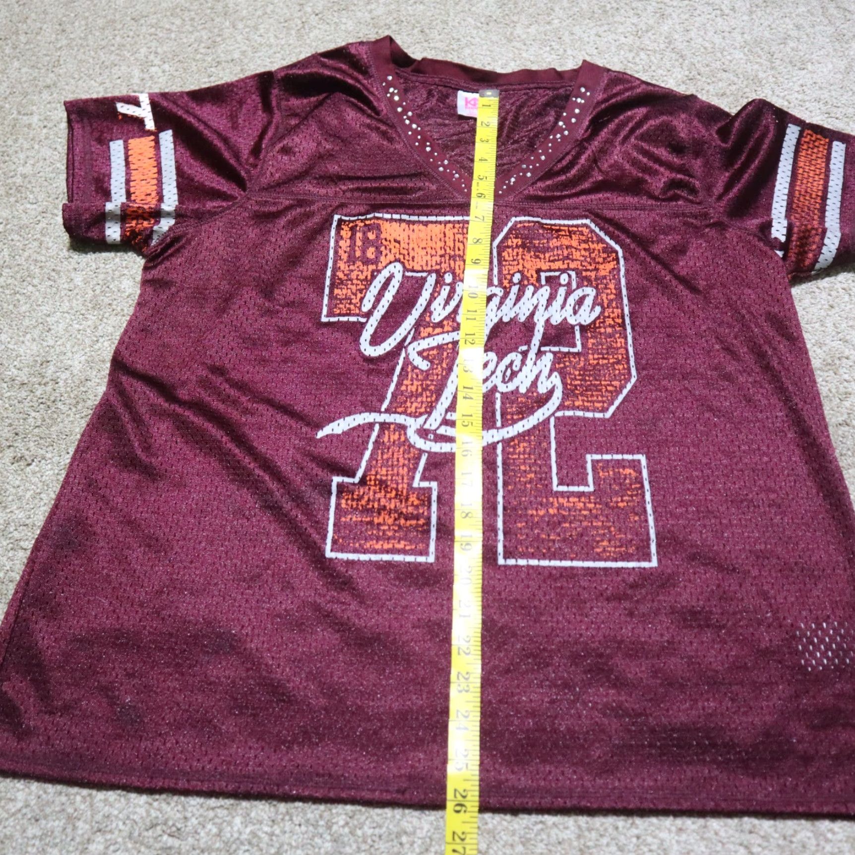 Adidas VINTAGE Hokies Virginia VA 1872 Football Shirt Women 2XL Burgandy Red adidas Graphic Tee 100% Cotton Mens Womens Size XXL / US 16-18 / IT 52-54 - 6 Thumbnail