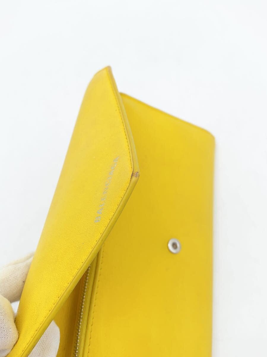 Balenciaga Balenciaga Leather Long Wallet Yellow Size ONE SIZE - 7 Thumbnail