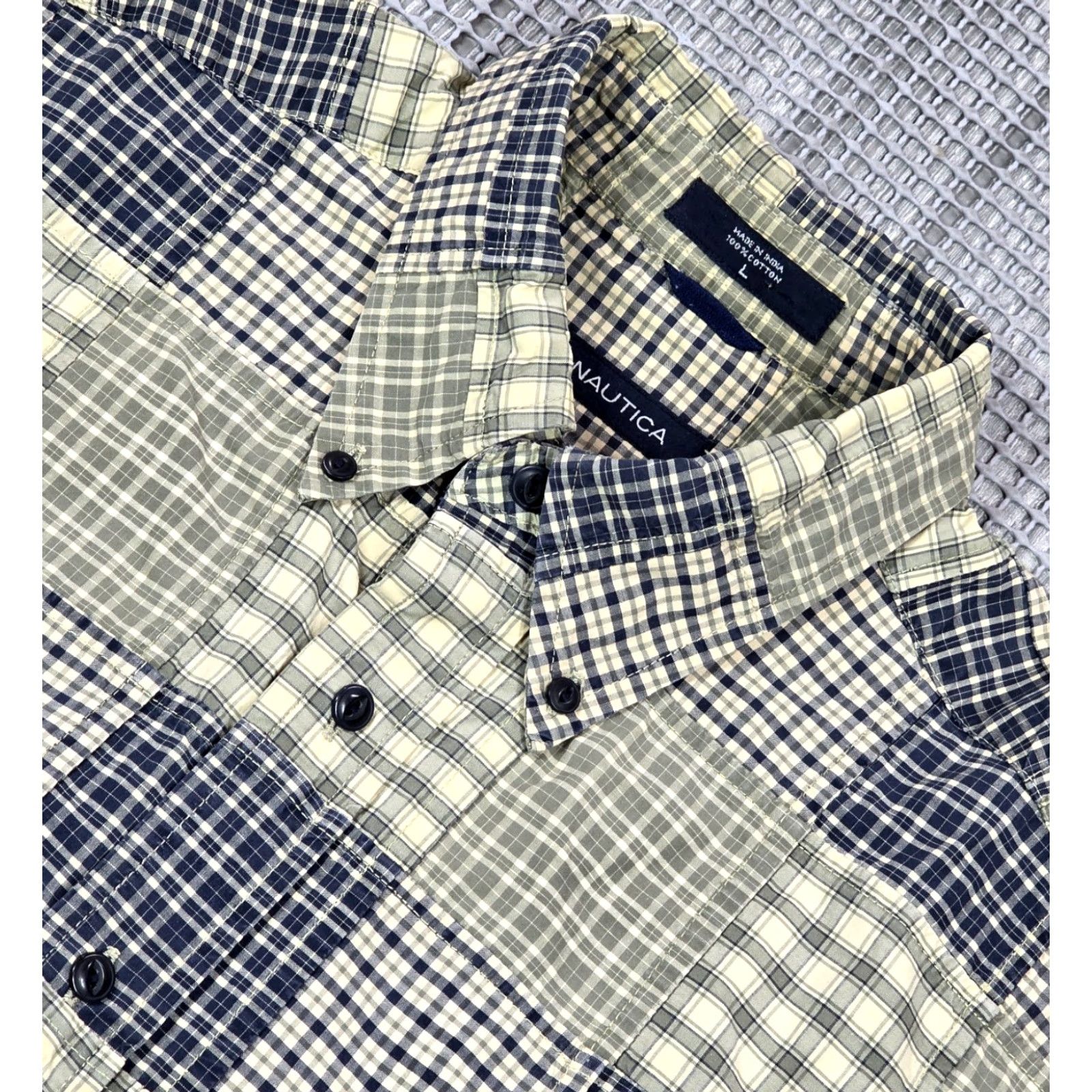 Nautica Nautica Button-Up Shirt Multicolor Madras Patchwork Long Sleeve Vtg L Men’s Shirt Size US L / EU 52-54 / 3 - 5 Thumbnail