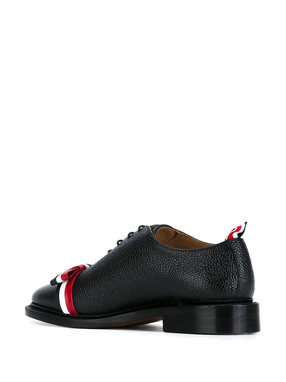 Thom Browne o1s22i1n0924 Wholecut Lace-Ups Tricolour Bow Shoes in Black Size US 10 / IT 40 - 3 Thumbnail