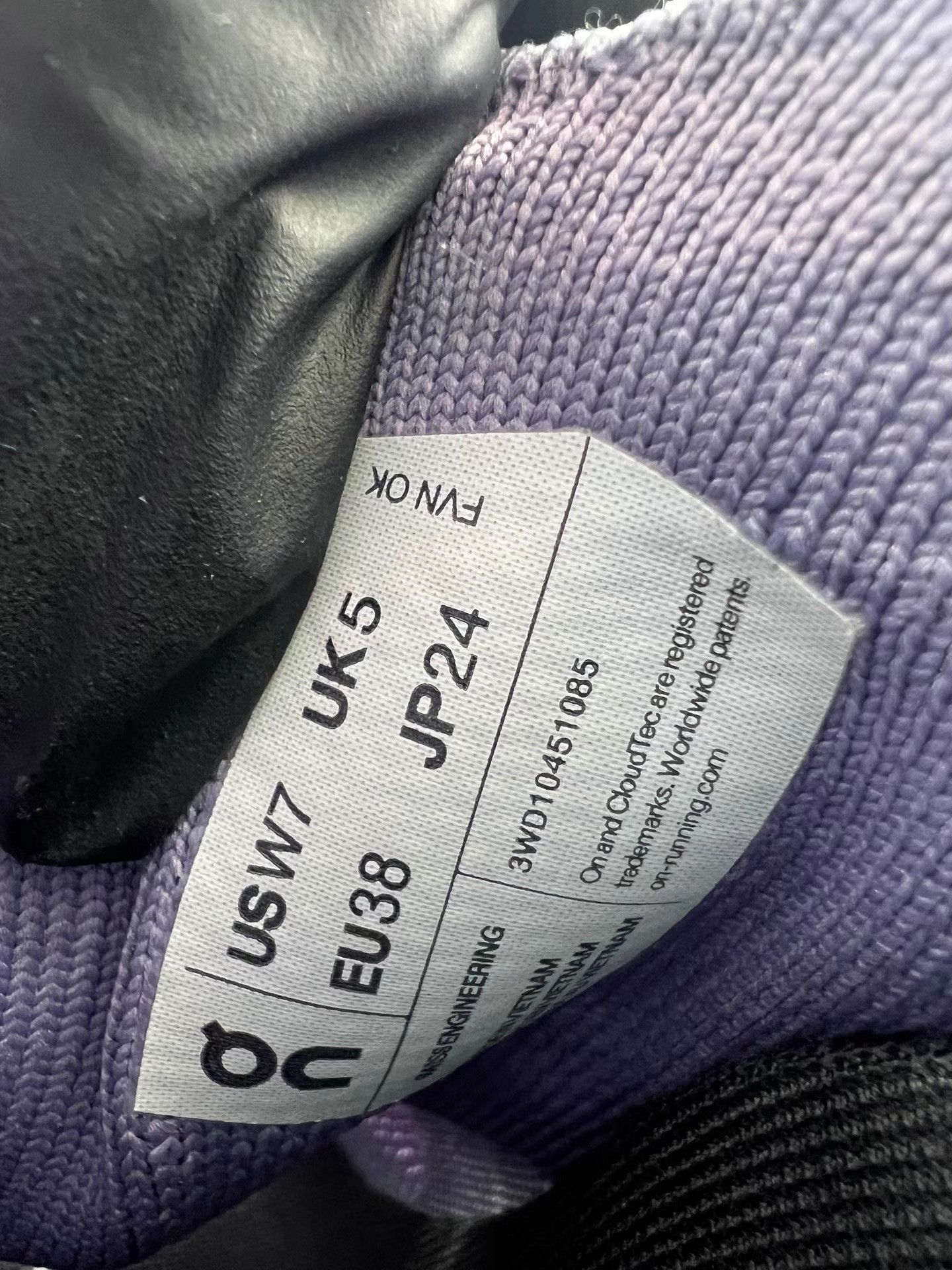 On ON CLOUDSWIFT 3 Purple Low-Top Sneakers Size US 8 / IT 38 - 7 Thumbnail