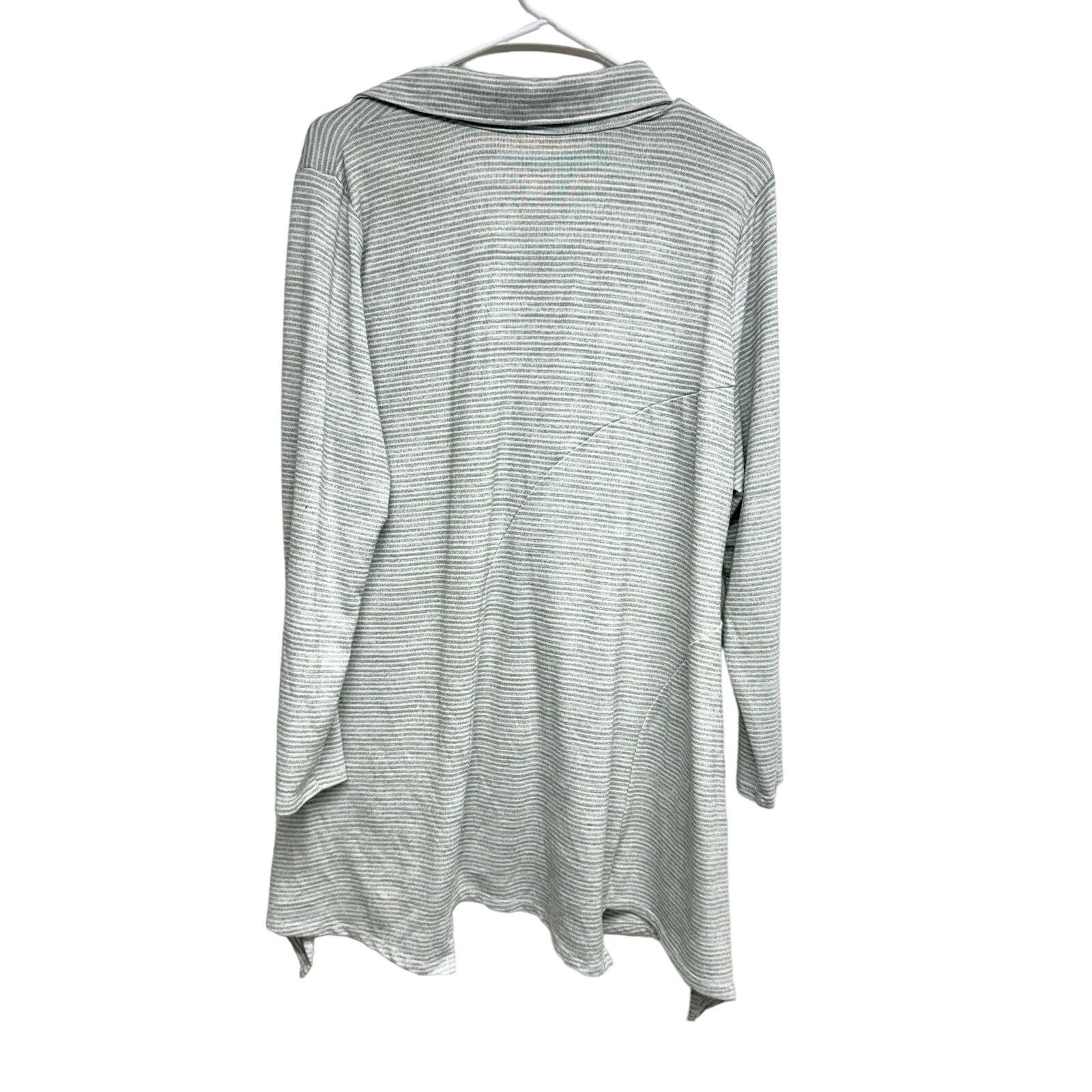 Other Soft Surroundings Tamara Knit Asymmetrical Button Tunic LG Size L / US 10 / IT 46 - 3 Thumbnail