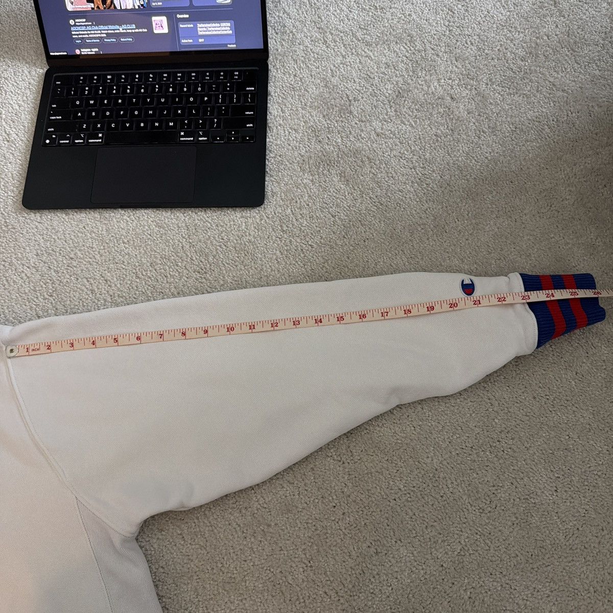 Champion White Champion Hoodie with blue accents Size US L / EU 52-54 / 3 - 3 Thumbnail