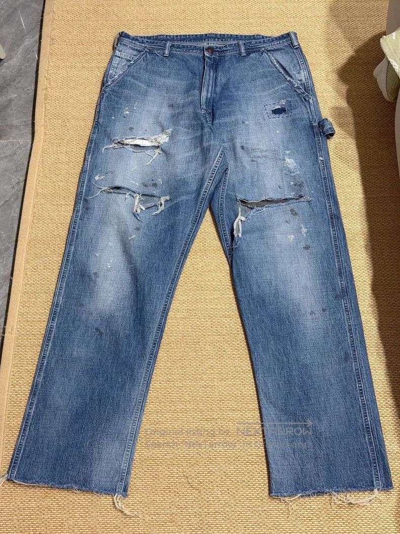 Le Mont Saint Michel Saint Michael size XL Ripped Splash-Ink Fringe Jeans Size 24" / US 00 / IT 34 - 1 Thumbnail