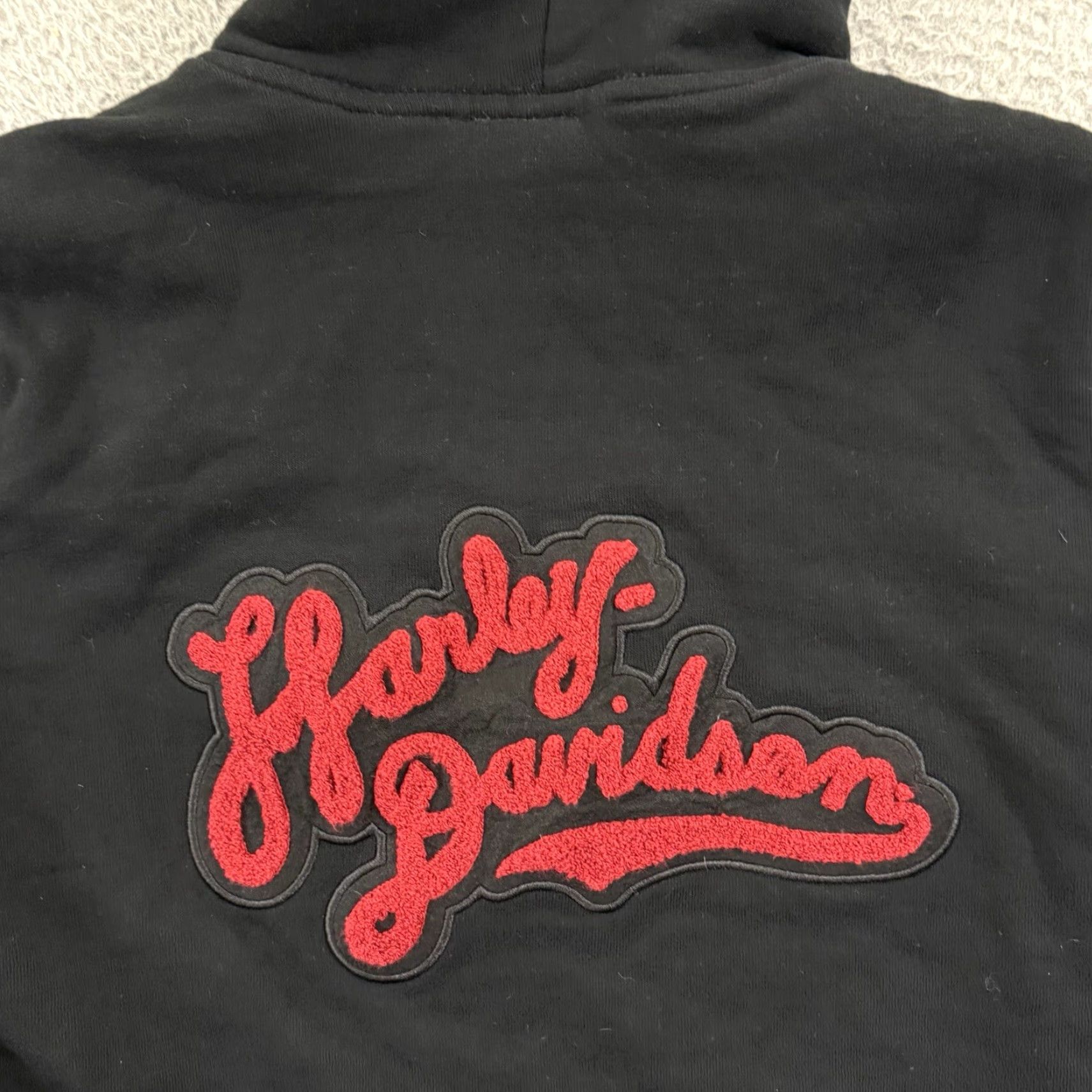 Harley Davidson VINTAGE Harley Davidson Sweatshirt Womens Medium Black Sherpa Hoodie Biker Motorcycle Size M / US 6-8 / IT 42-44 - 7 Thumbnail