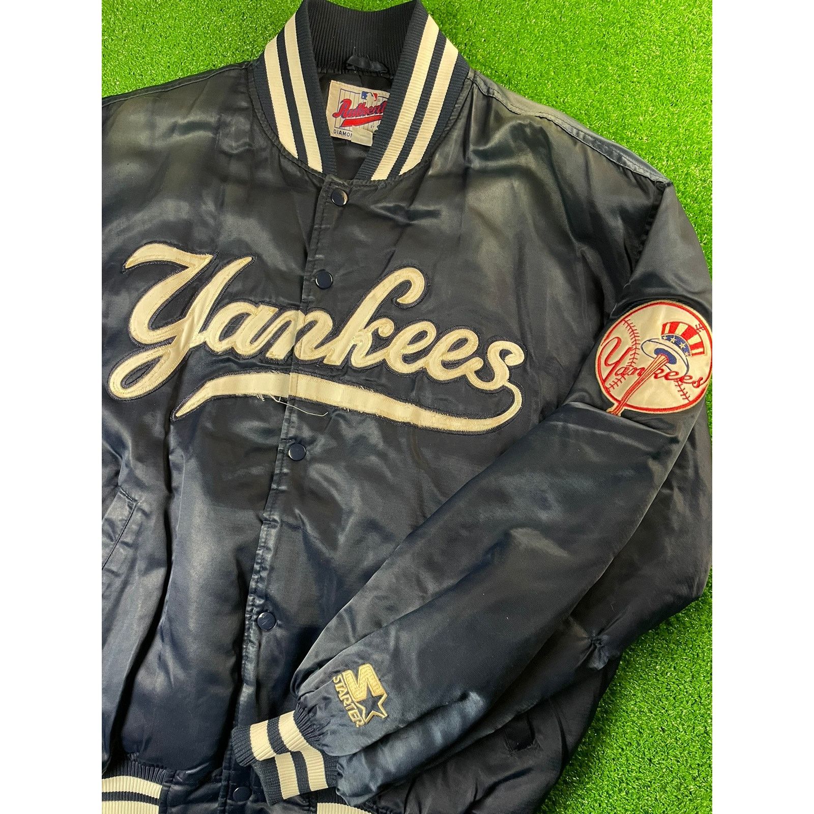 激レア 美品 STARTER MLB Yankees Fooded Jacket World Series Starter Jacket Large Vintage 1996 MLB Yankees