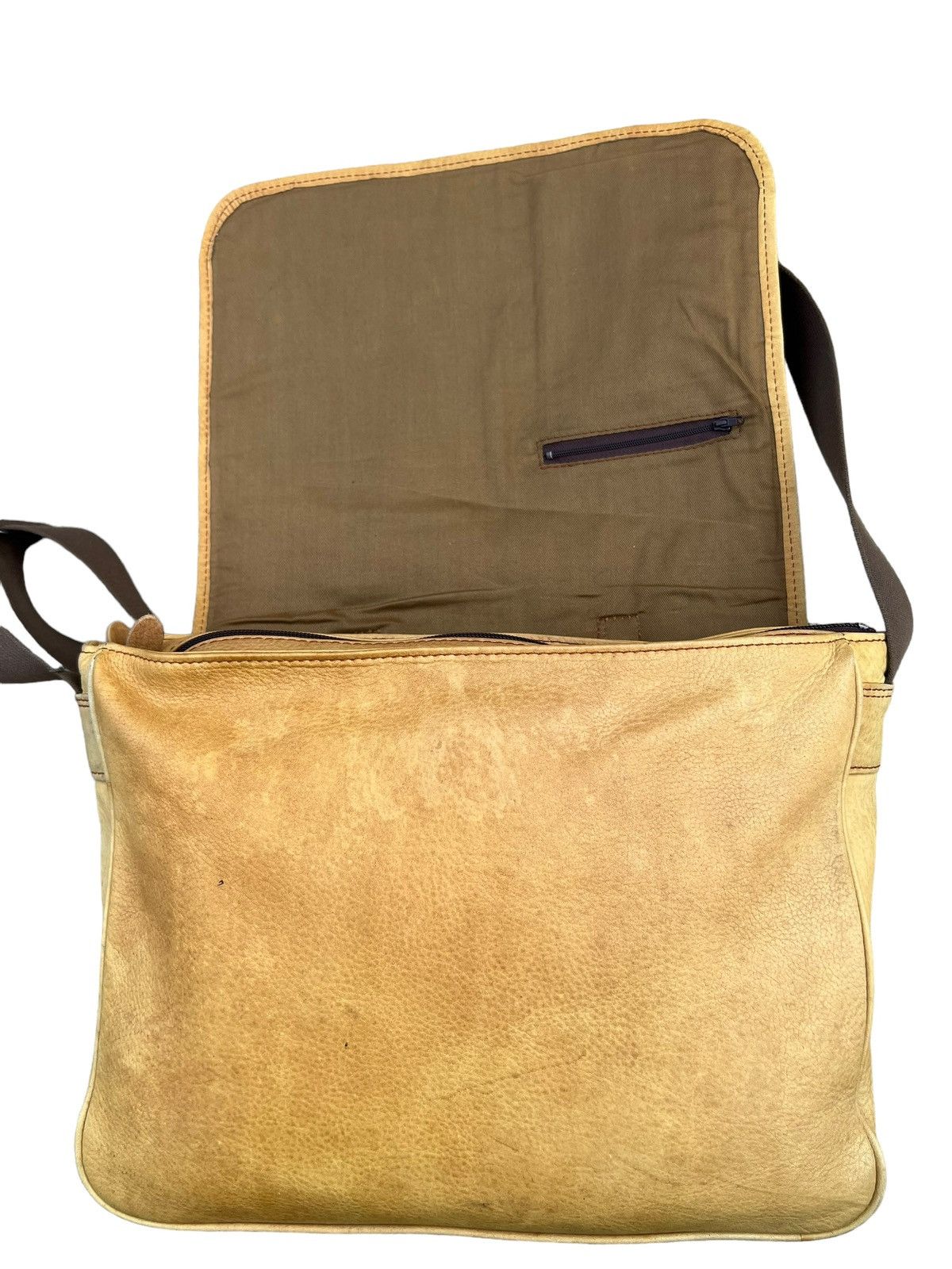 Leather Vintage Japanese Patina Leather Messenger Bag Size ONE SIZE - 19 Thumbnail