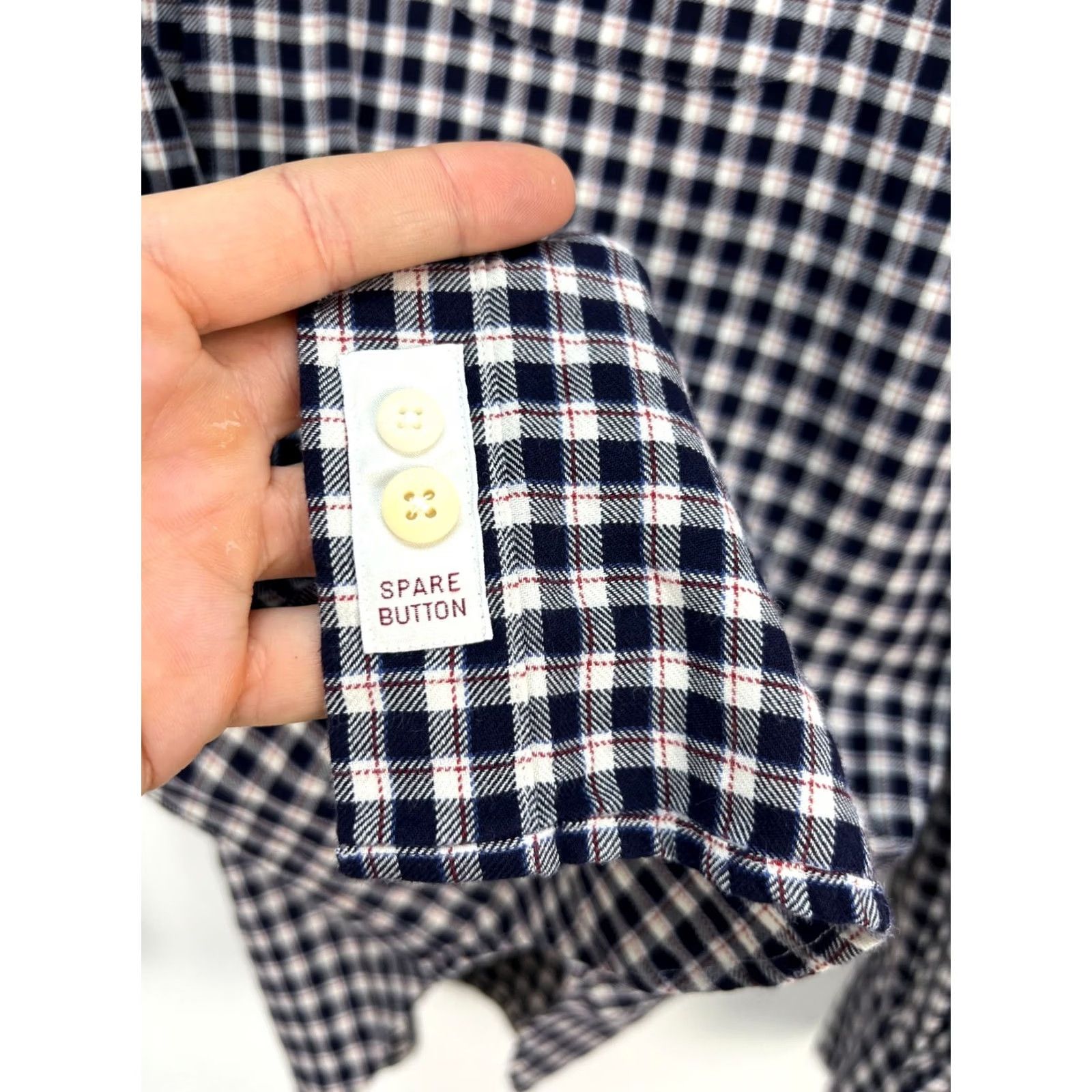 Glanshirt Glanshirt Dress Shirt Multicolor Check 100% Cotton Italy 38/15 Long Sleeve Button Collar Men's Size 38R - 6 Thumbnail