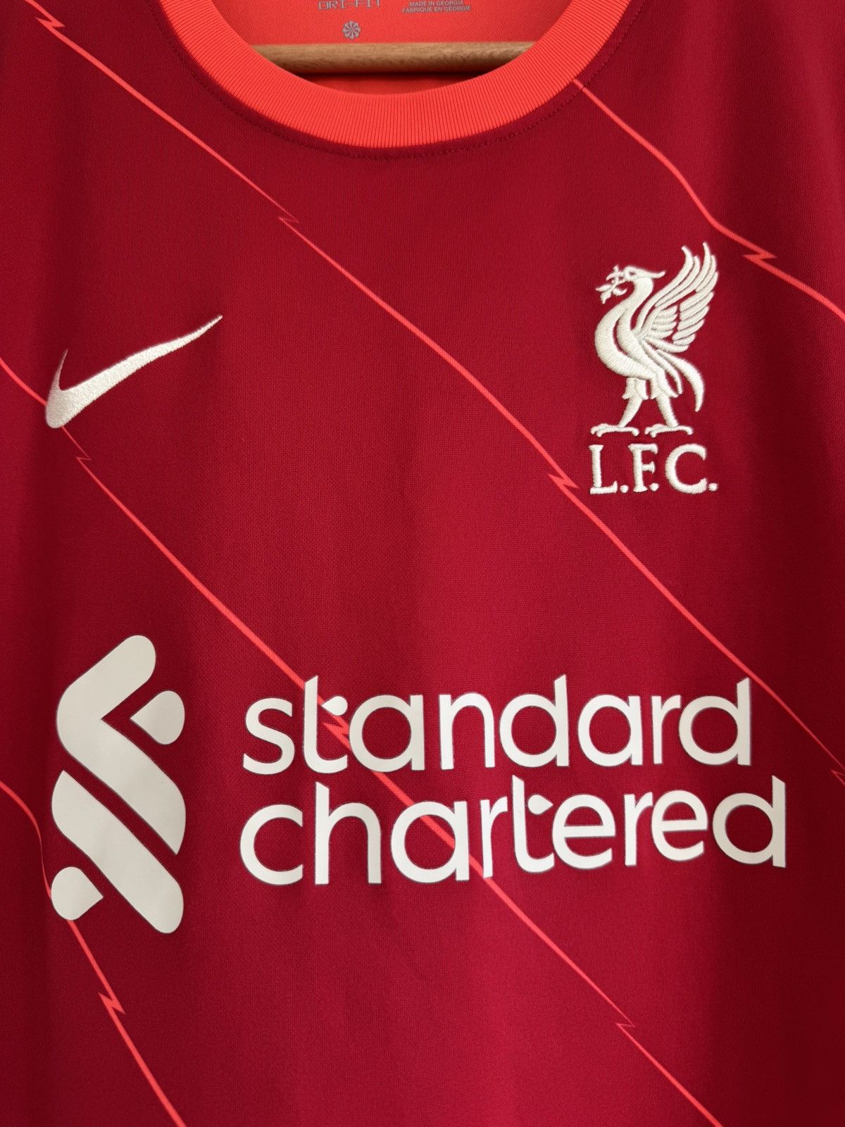 Nike Liverpool 2021-2022 Home Soccer Jersey Football Kit Shirt Size US XL / EU 56 / 4 - 6 Thumbnail