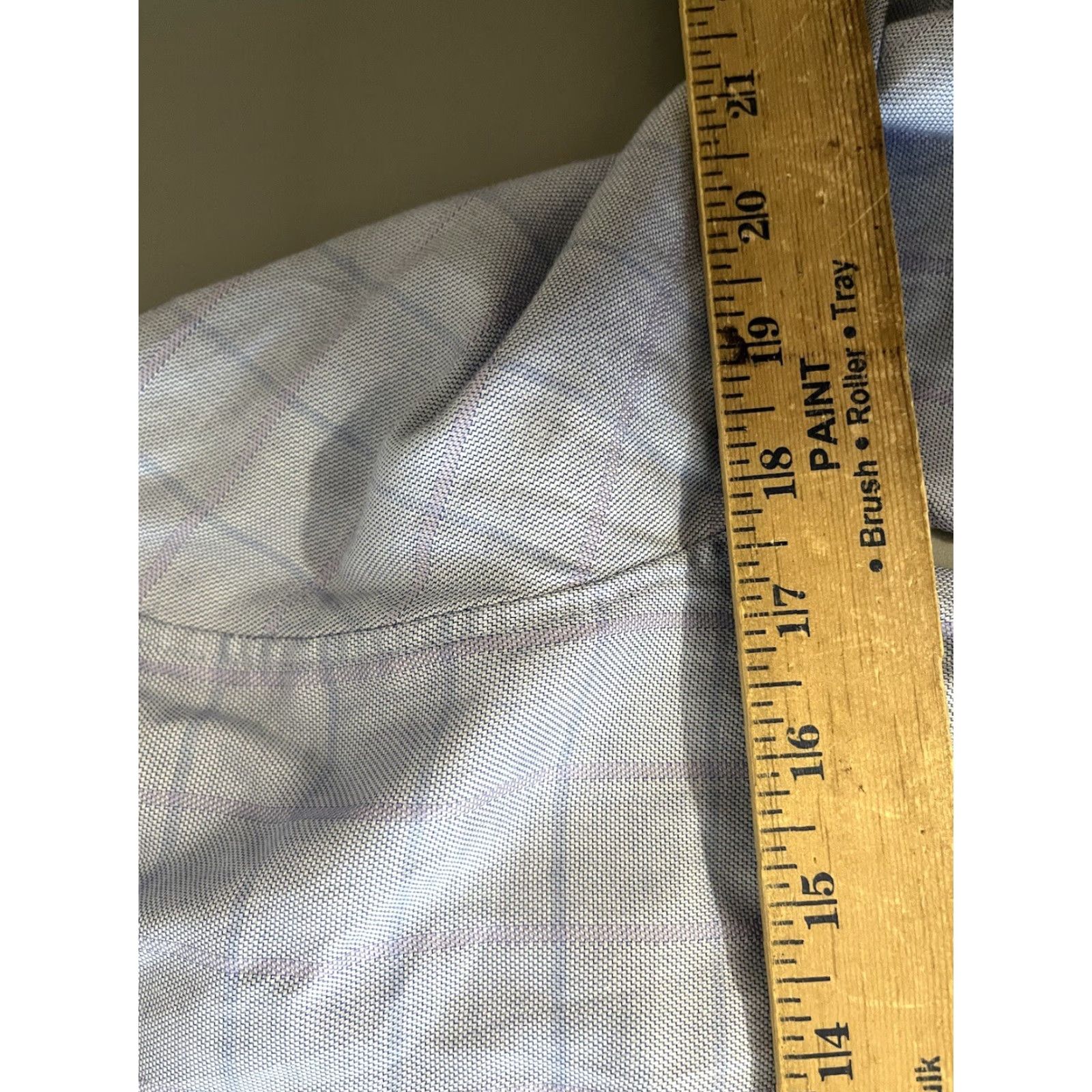 Michael Kors Michael Kors Dress Shirt Blue Plaid 15.5 Button Shirt 100% Cotton Non Iron Shirt Men Size 40R - 5 Thumbnail